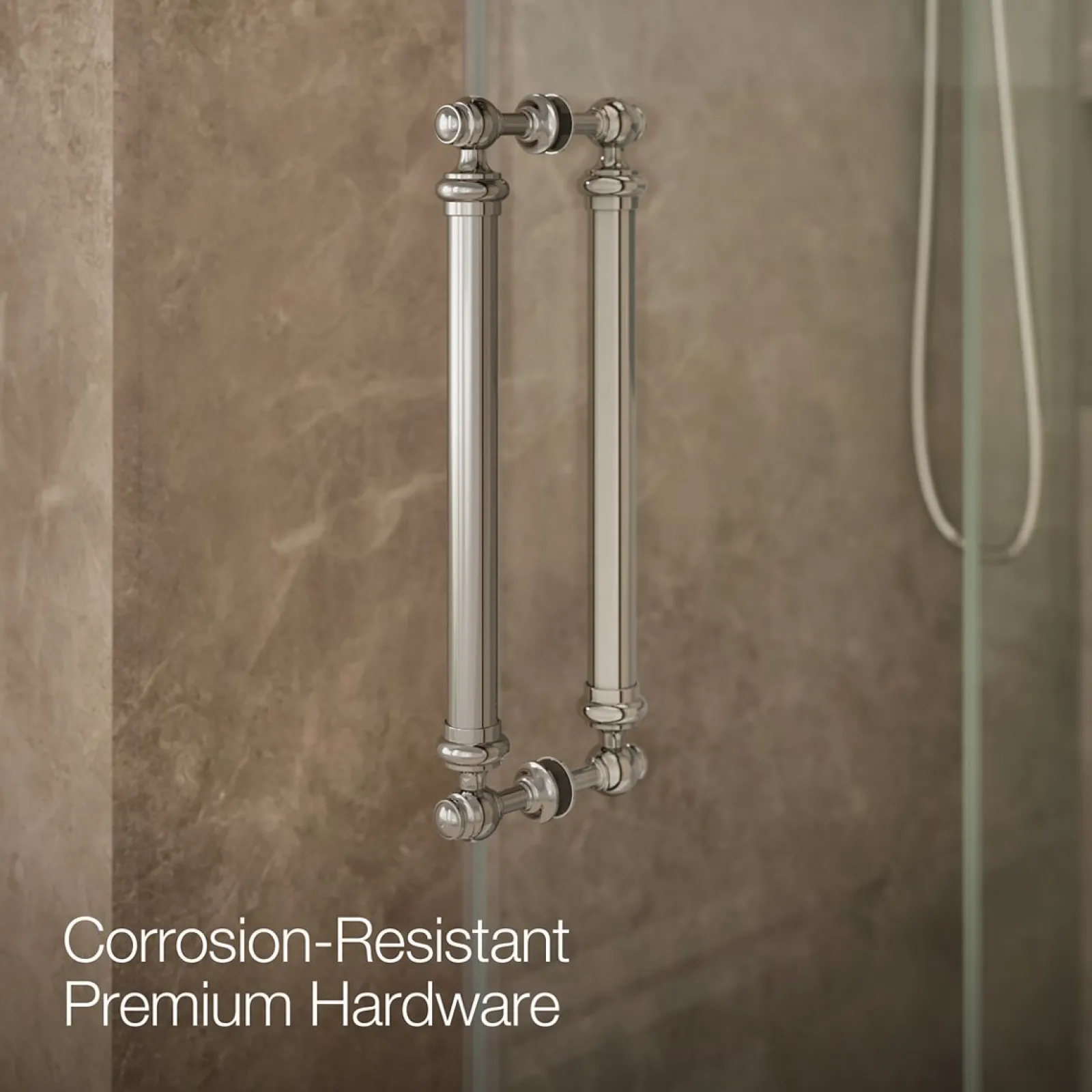 45-1/4"-46-1/4" W x 80-7/8" H sliding shower door with 3/8"-thick Crystal Clear glass^Kohler Outlet