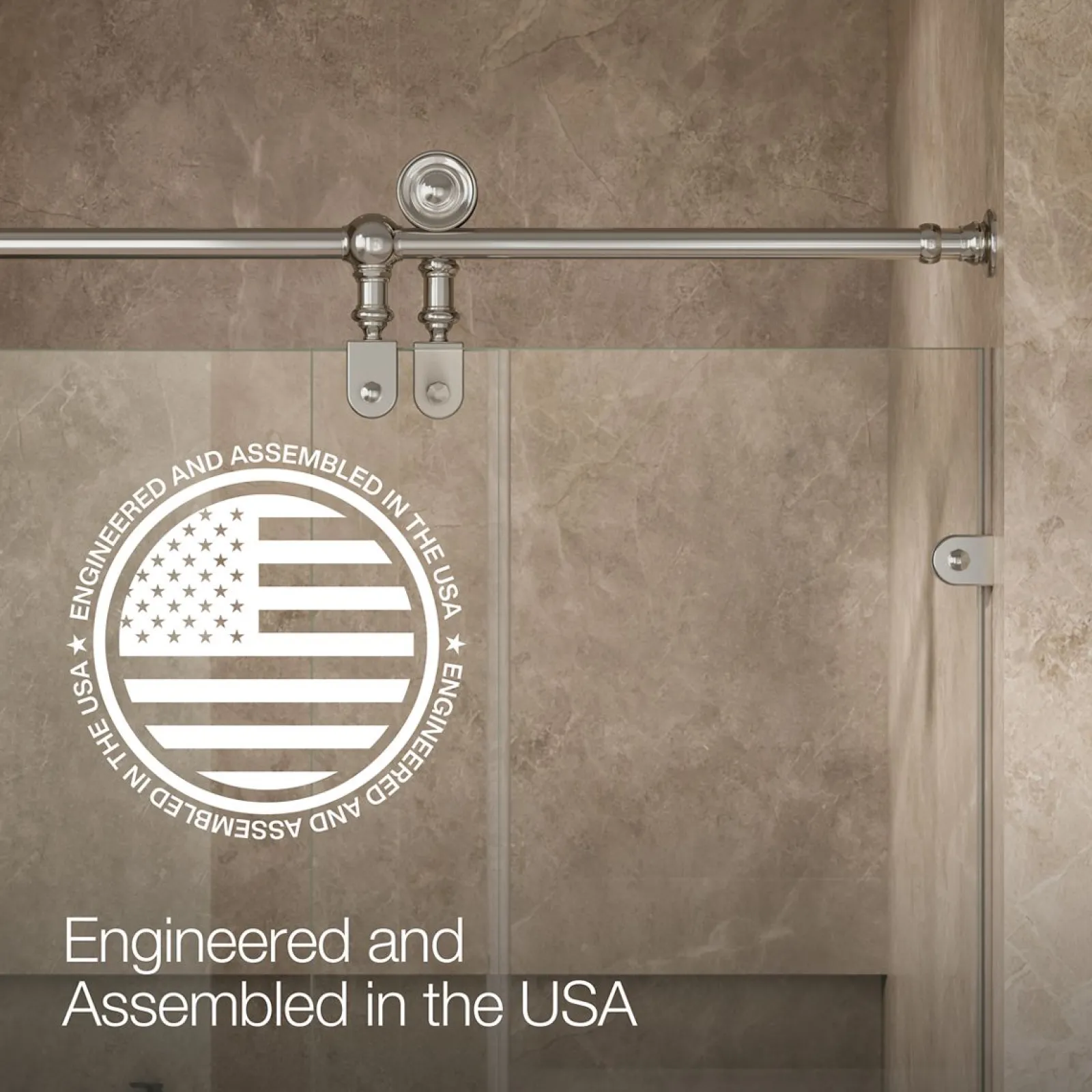 45-1/4"-46-1/4" W x 80-7/8" H sliding shower door with 3/8"-thick Crystal Clear glass^Kohler Outlet