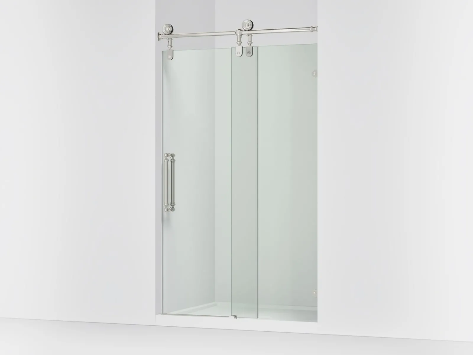 45-1/4"-46-1/4" W x 80-7/8" H sliding shower door with 3/8"-thick Crystal Clear glass^Kohler Outlet