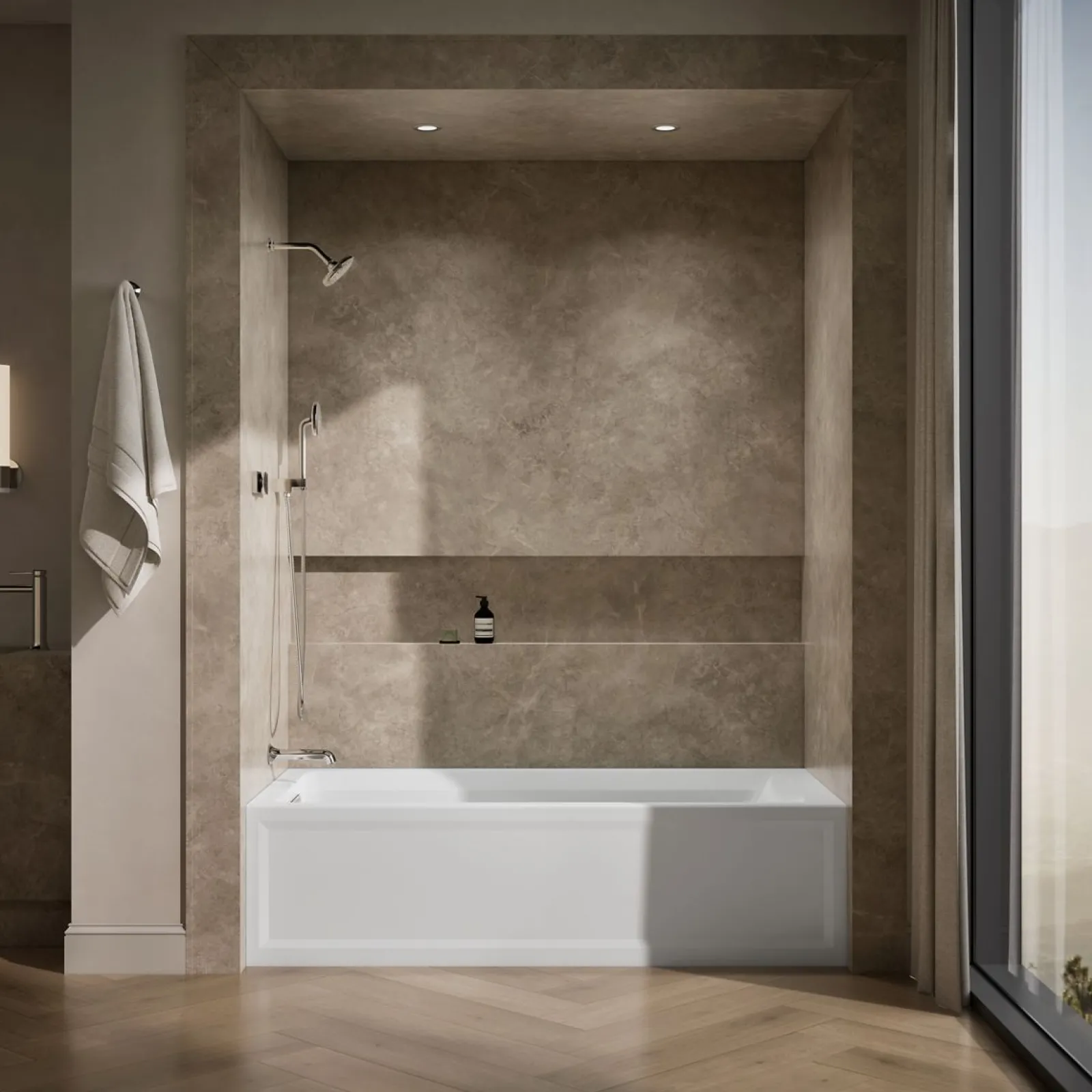 72" x 36" alcove bath, left drain^Kohler New