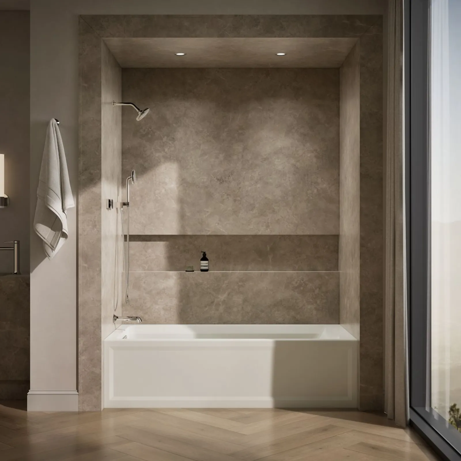 72" x 36" alcove bath, left drain^Kohler New