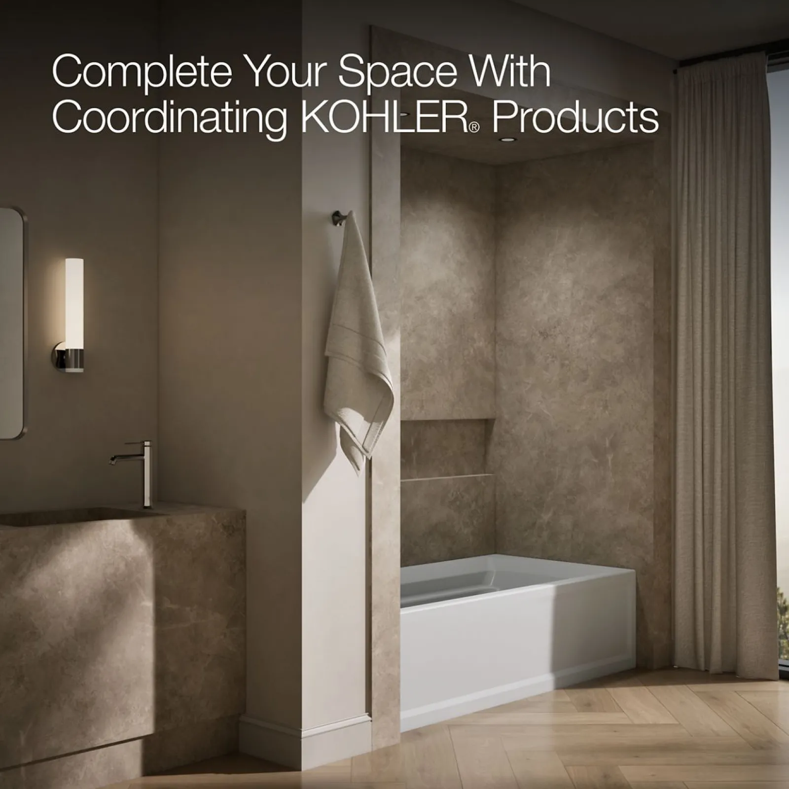 72" x 36" alcove bath, left drain^Kohler New