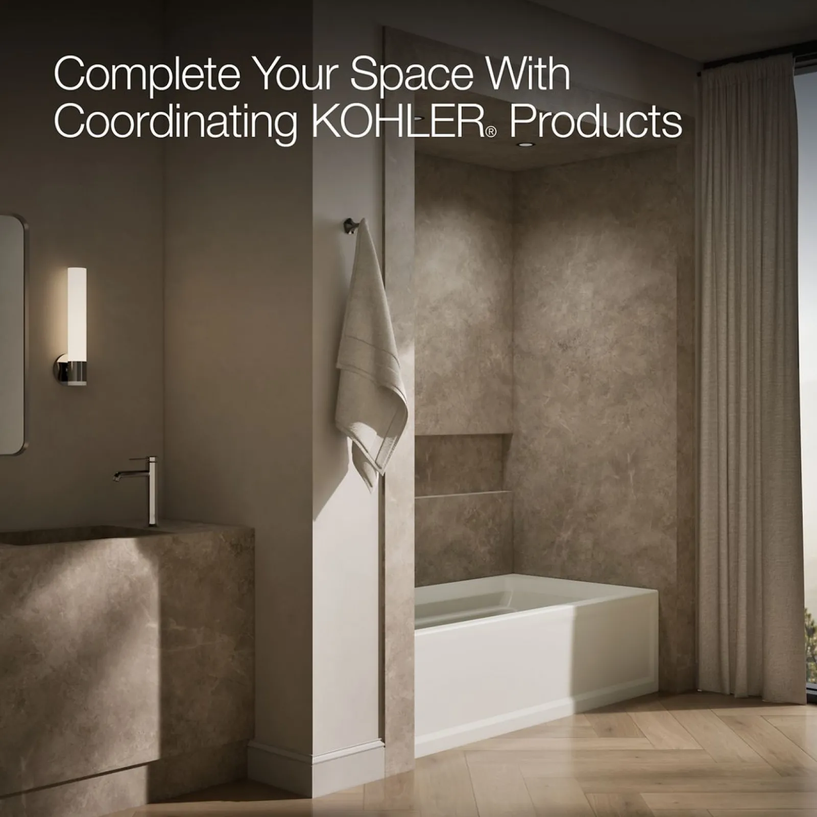 72" x 36" alcove bath, left drain^Kohler New