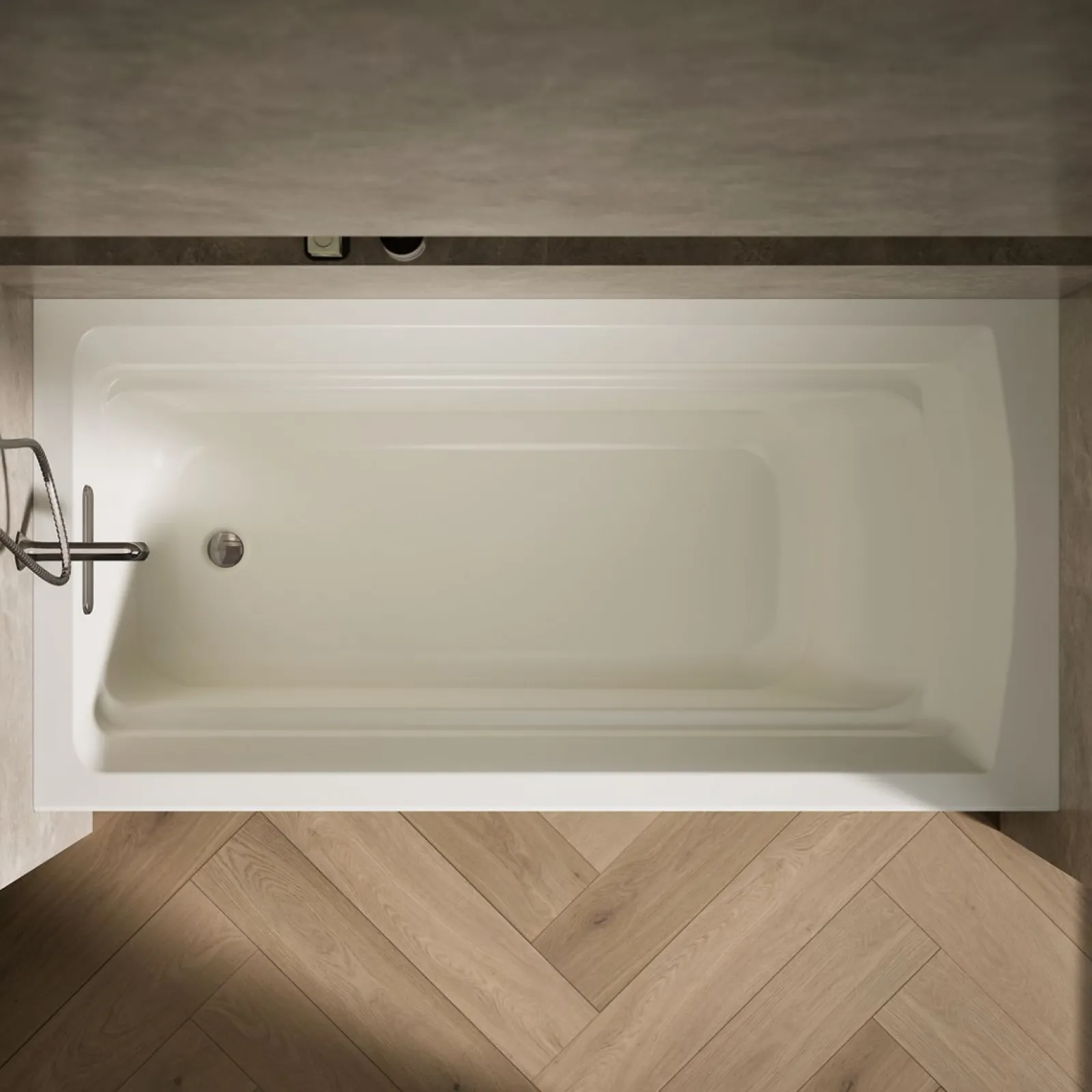 72" x 36" alcove bath, left drain^Kohler New