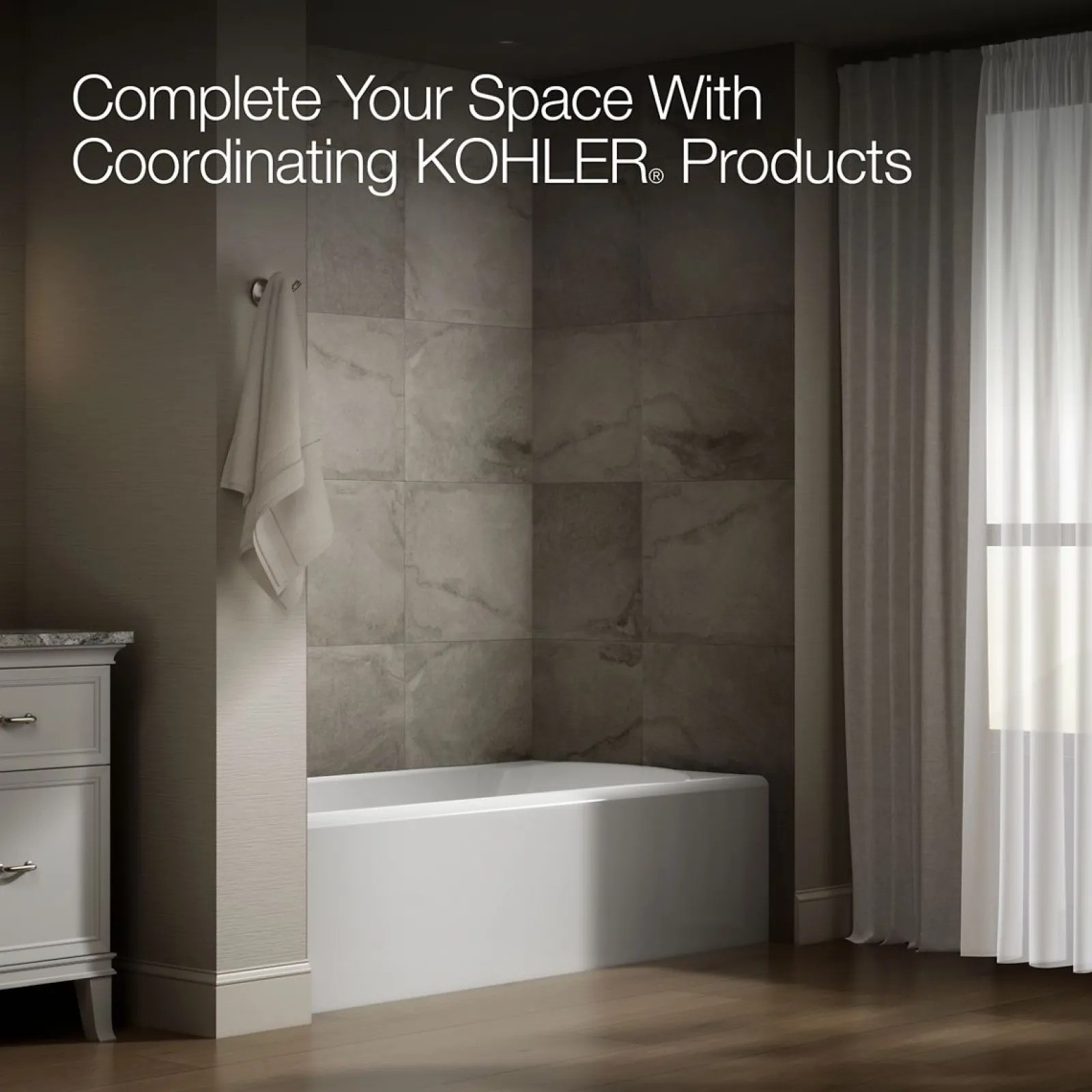 72" x 36" alcove bath, left drain^Kohler Best