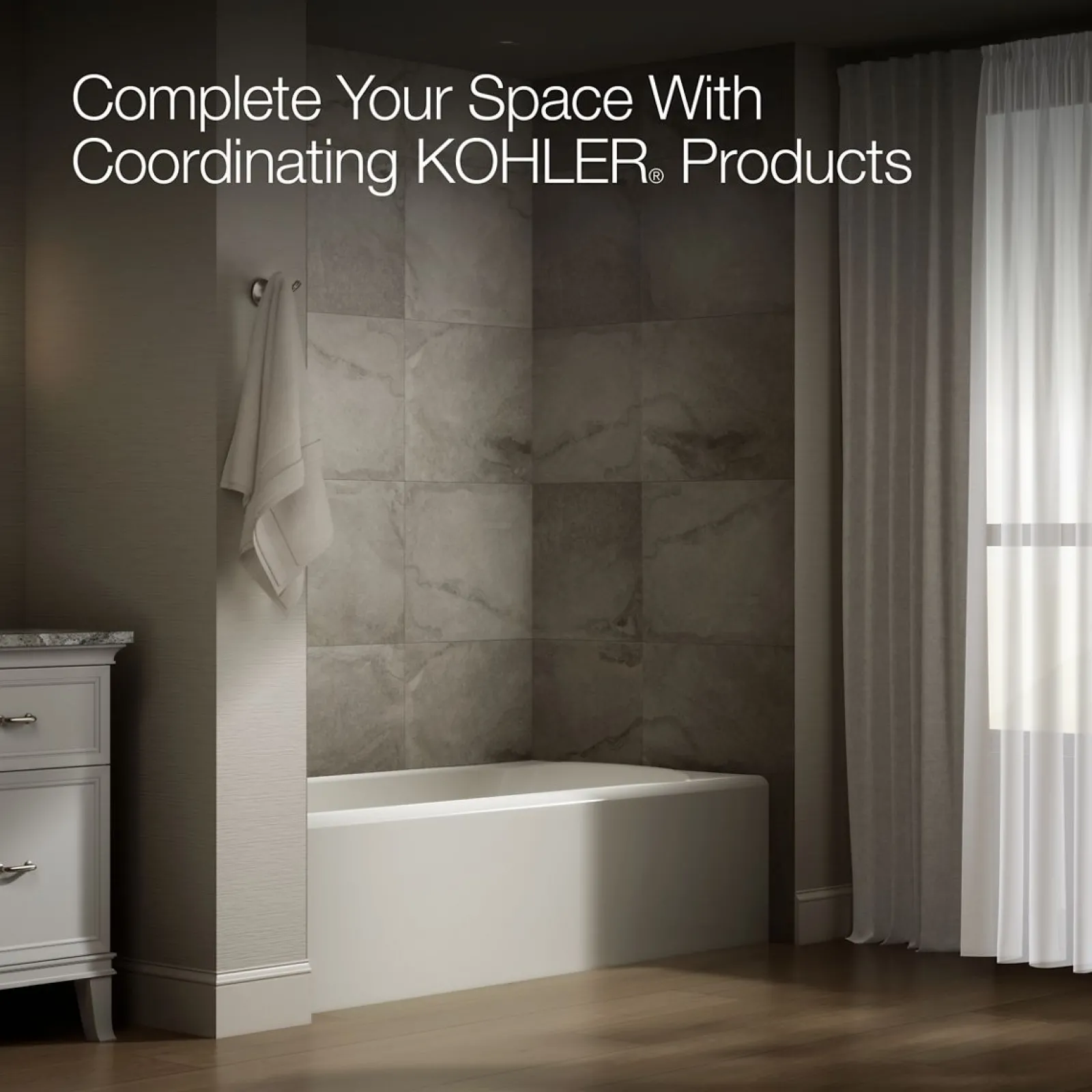 72" x 36" alcove bath, left drain^Kohler Best
