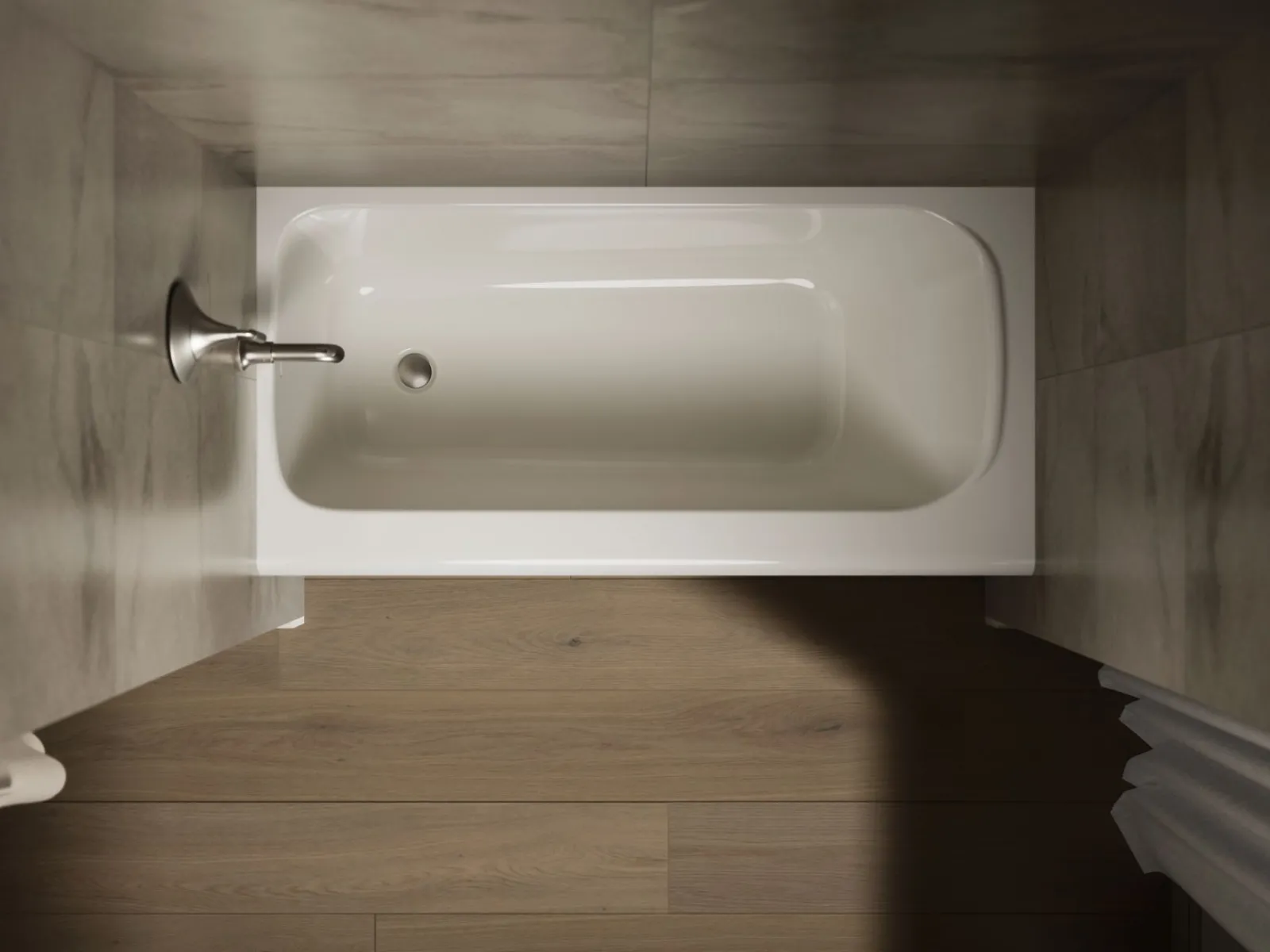 60" x 30" alcove bath, left drain^Kohler Sale