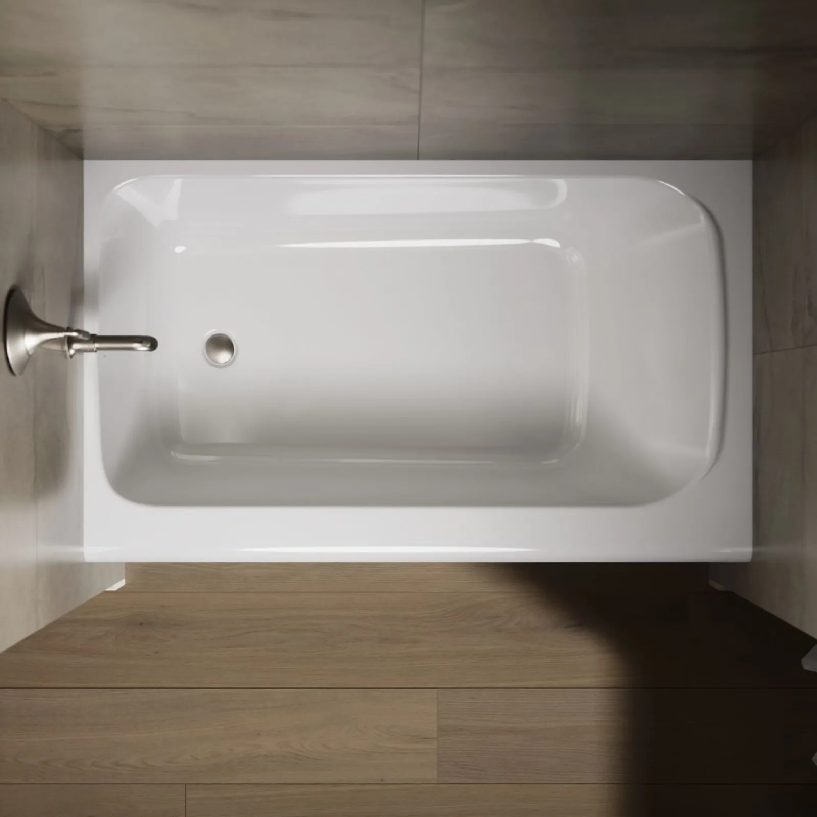 60" x 36" alcove bath, left drain^Kohler Hot