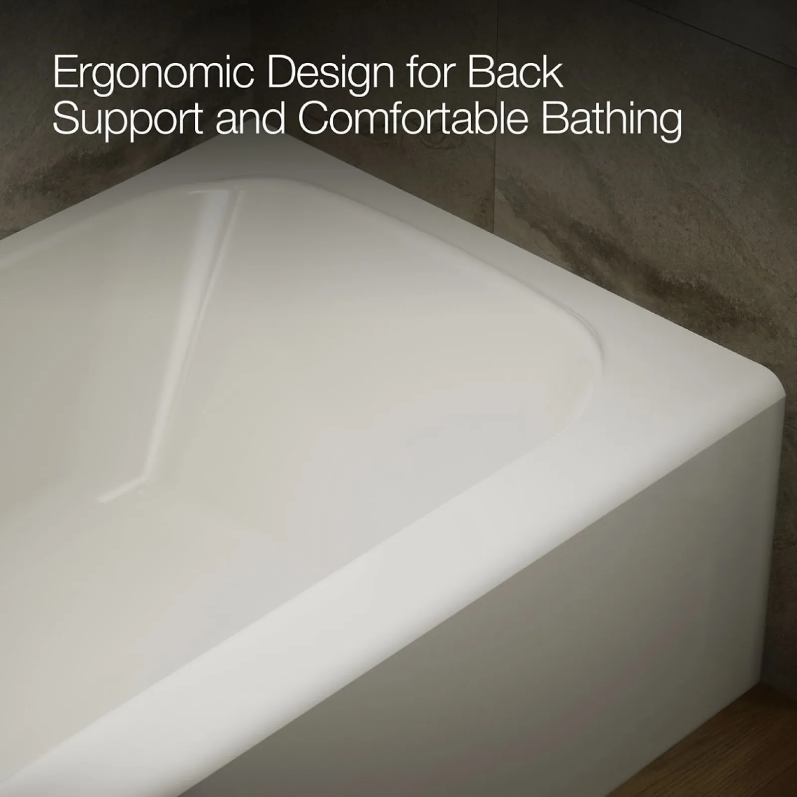 60" x 36" alcove bath, left drain^Kohler Hot