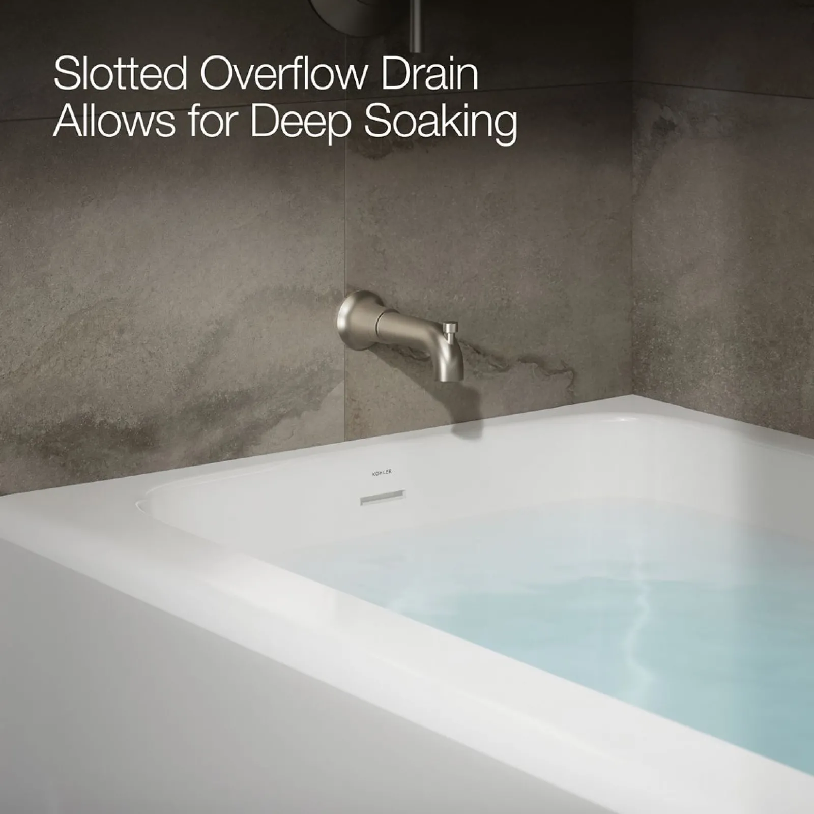 60" x 36" alcove bath, left drain^Kohler Hot