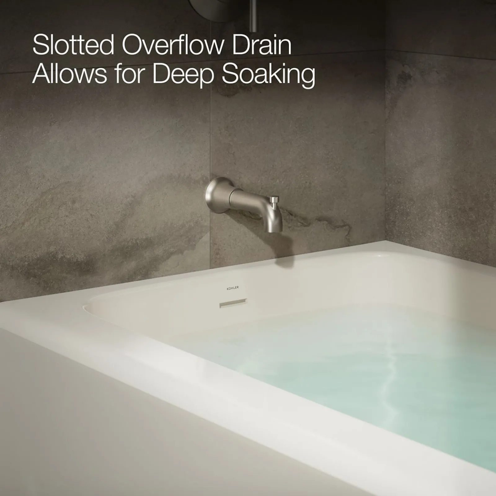 60" x 36" alcove bath, left drain^Kohler Hot