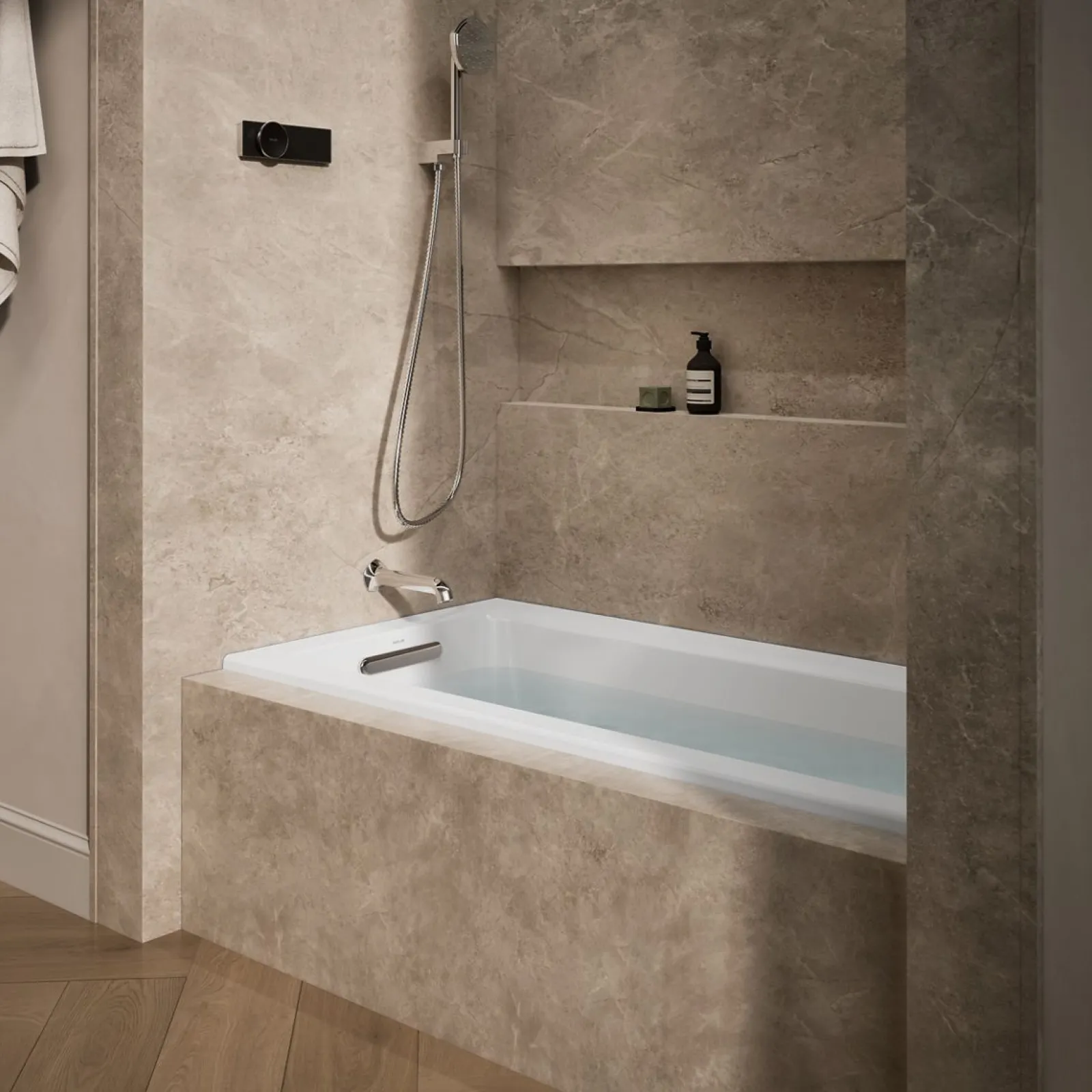 60" x 30" alcove bath, left drain^Kohler Online