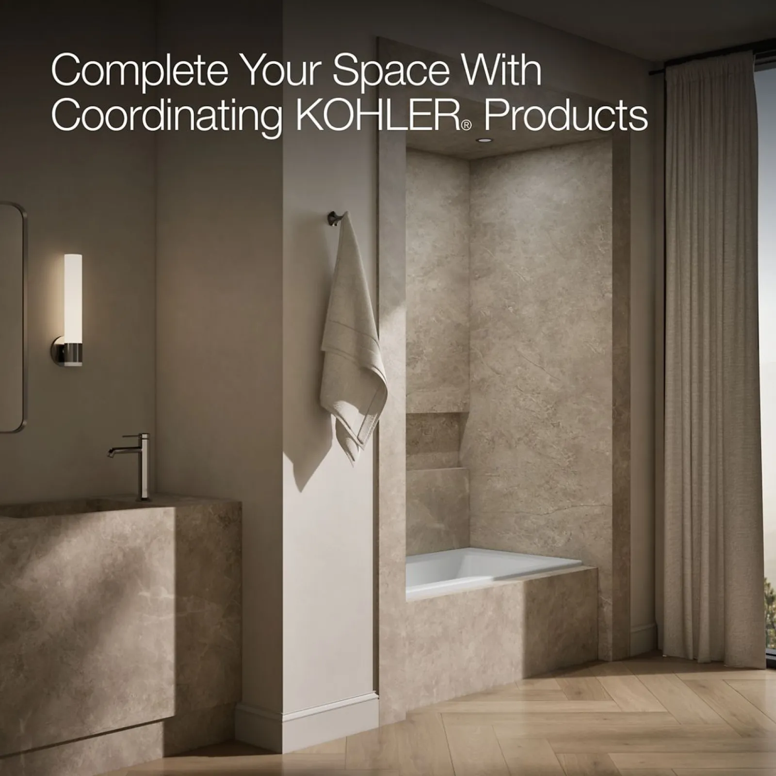 60" x 30" alcove bath, left drain^Kohler Online