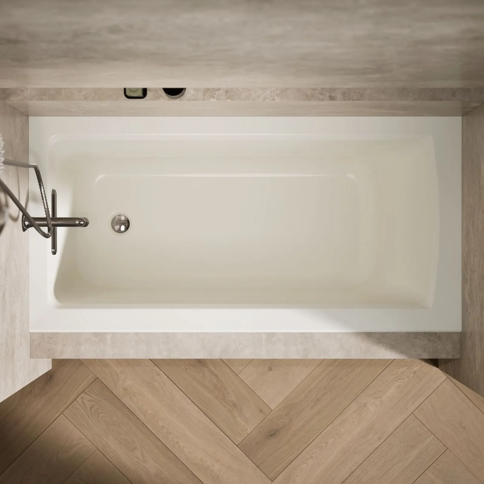 60" x 30" alcove bath, left drain^Kohler Online