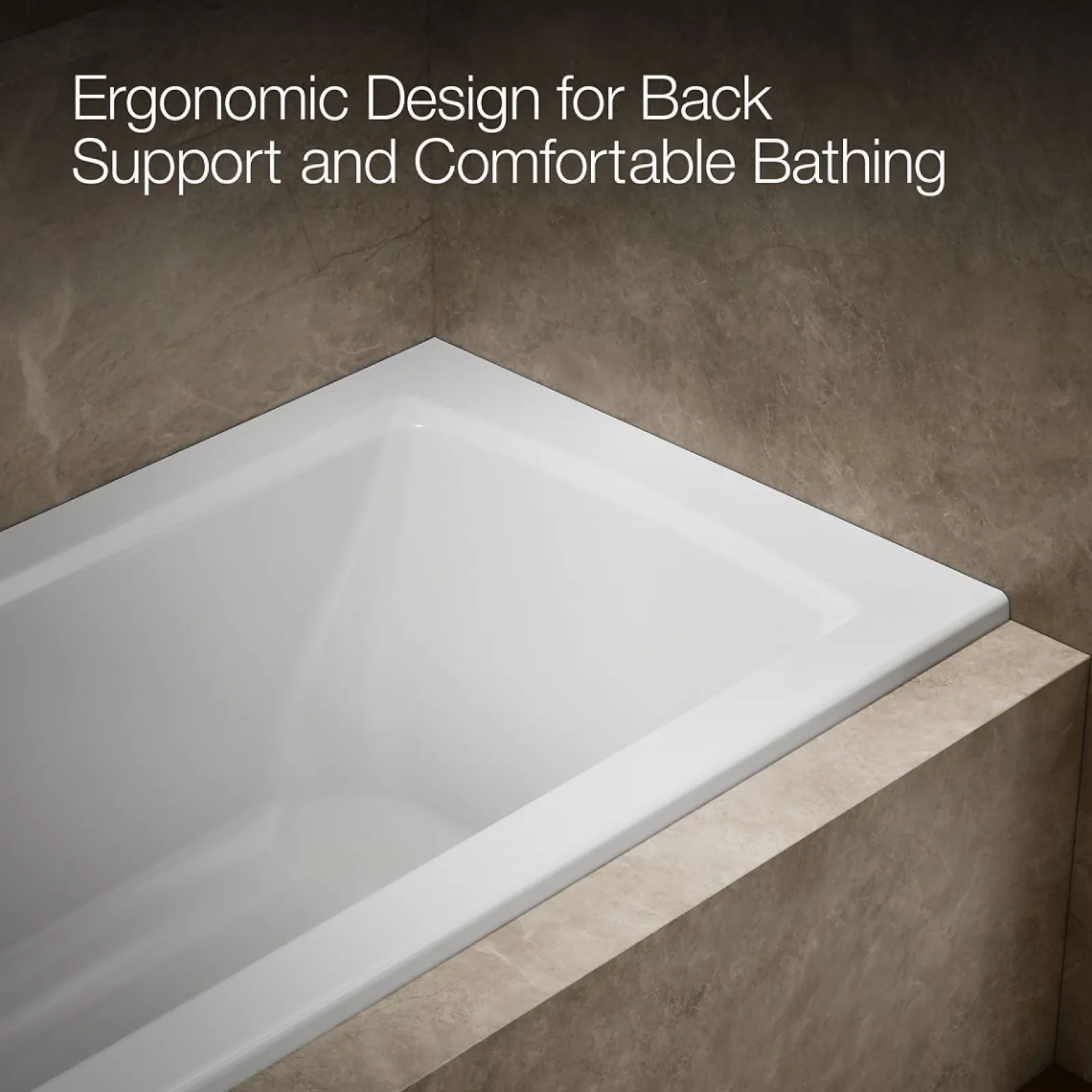60" x 30" alcove bath, left drain^Kohler Online