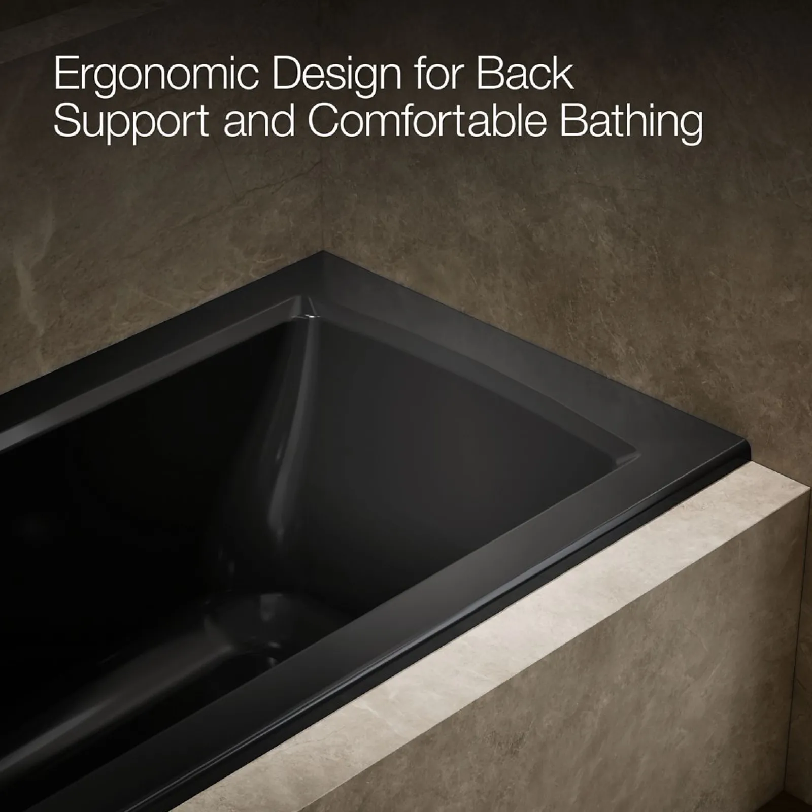 60" x 30" alcove bath, left drain^Kohler Online