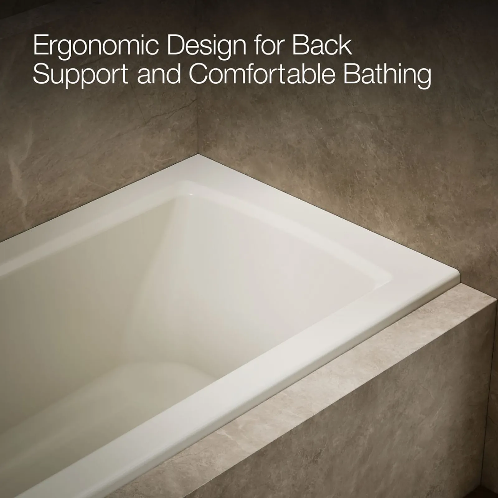 60" x 30" alcove bath, left drain^Kohler Online