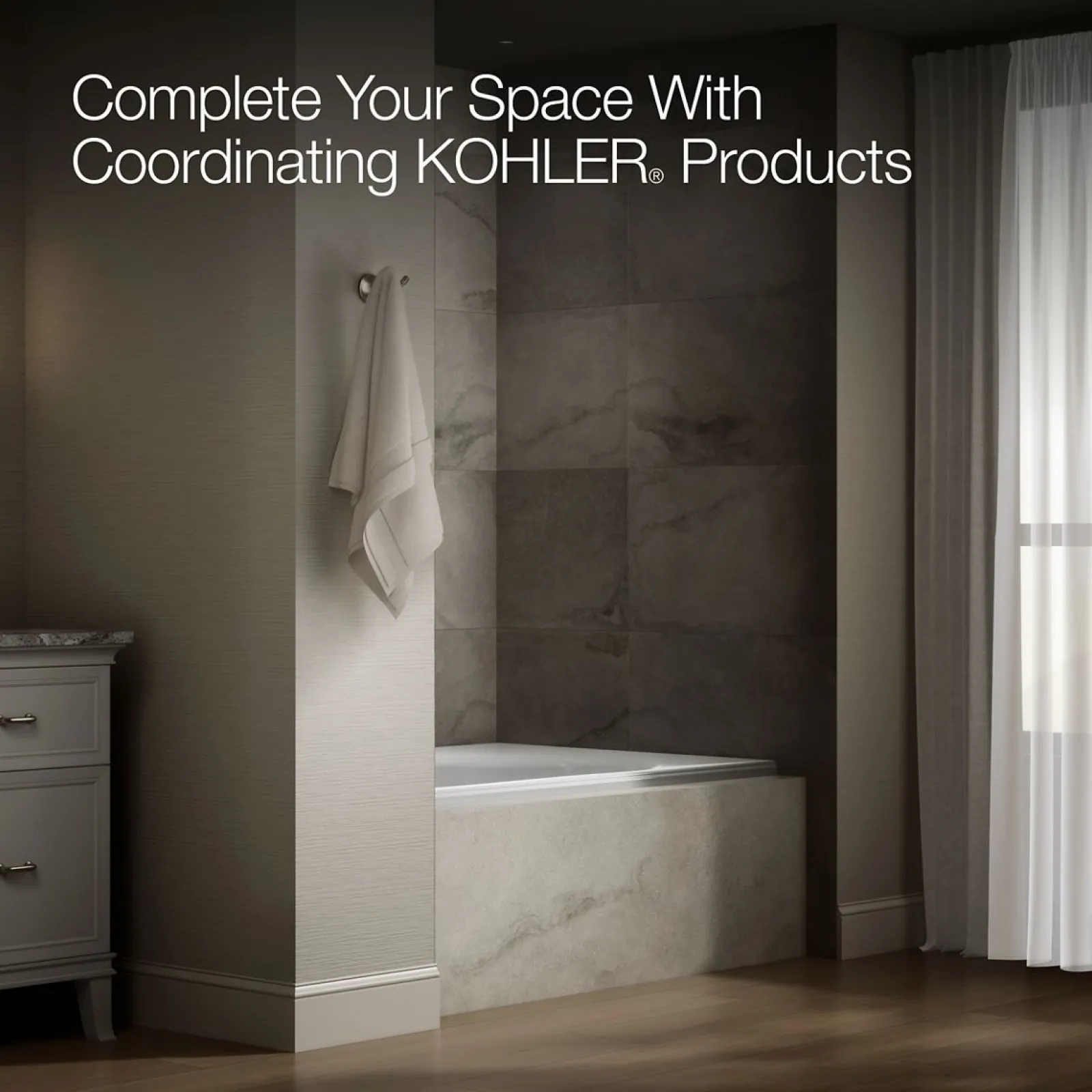60" x 42" alcove bath, left drain^Kohler Outlet