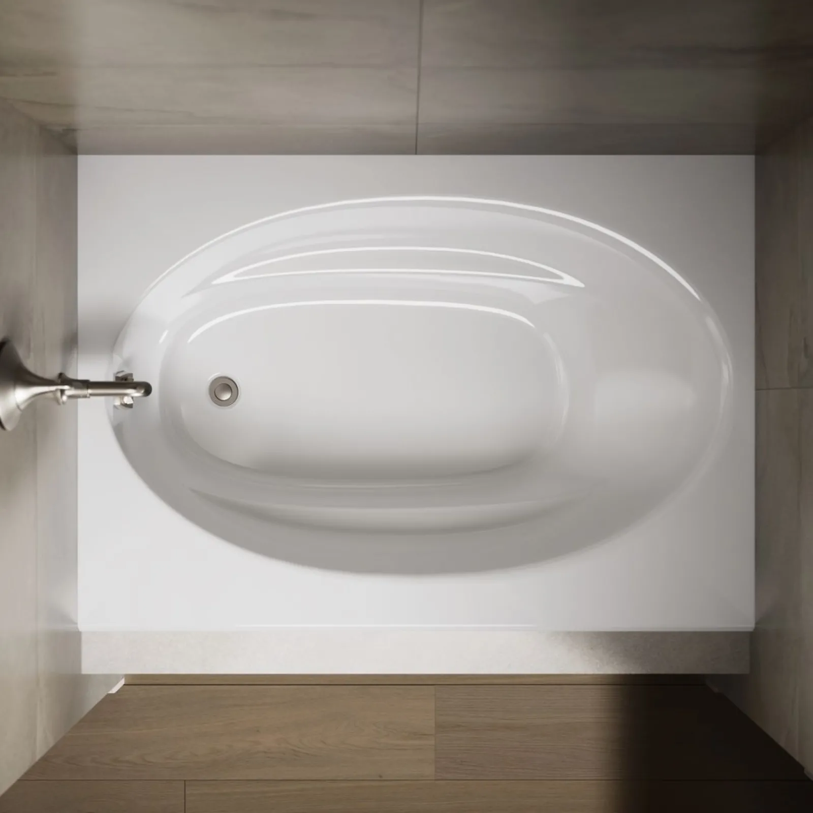 60" x 42" alcove bath, left drain^Kohler Outlet
