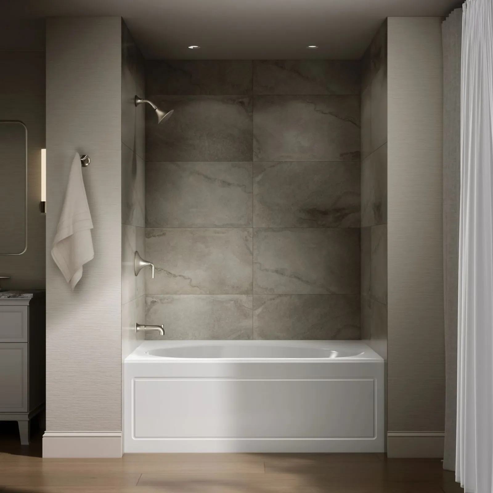 60" x 42" alcove bath, left drain^Kohler New