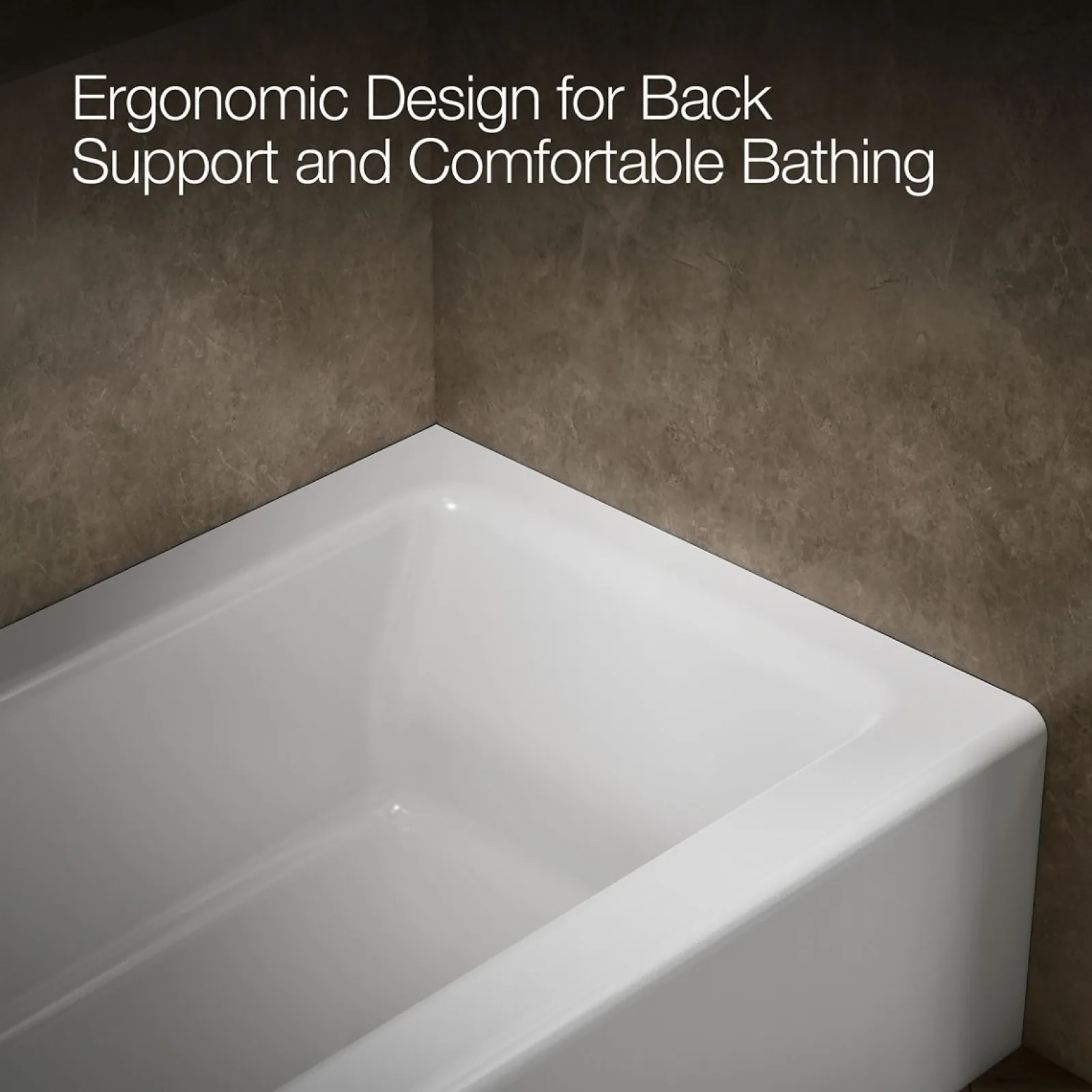 60" x 32" alcove bath, left drain^Kohler Online