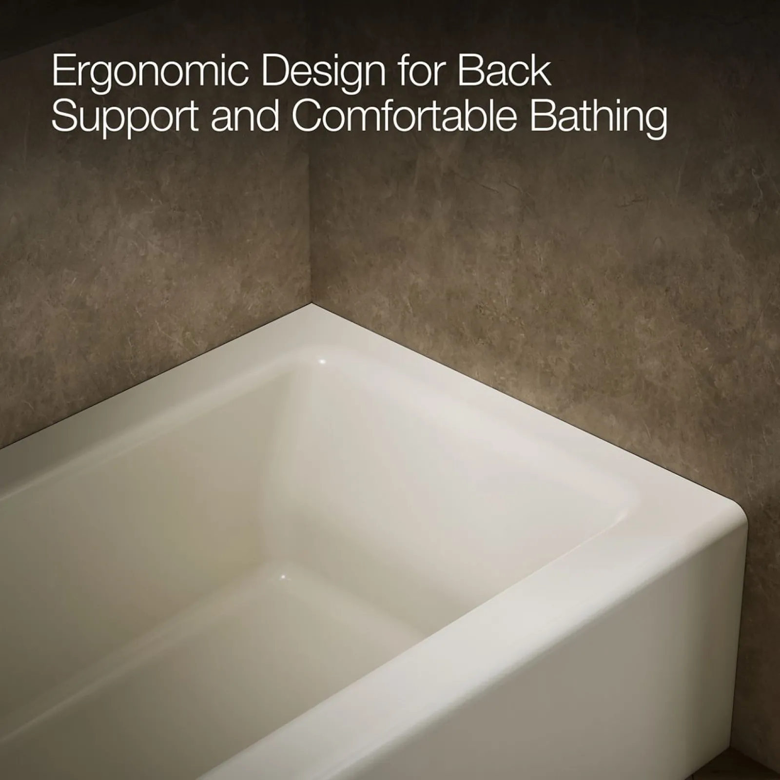 60" x 32" alcove bath, left drain^Kohler Online
