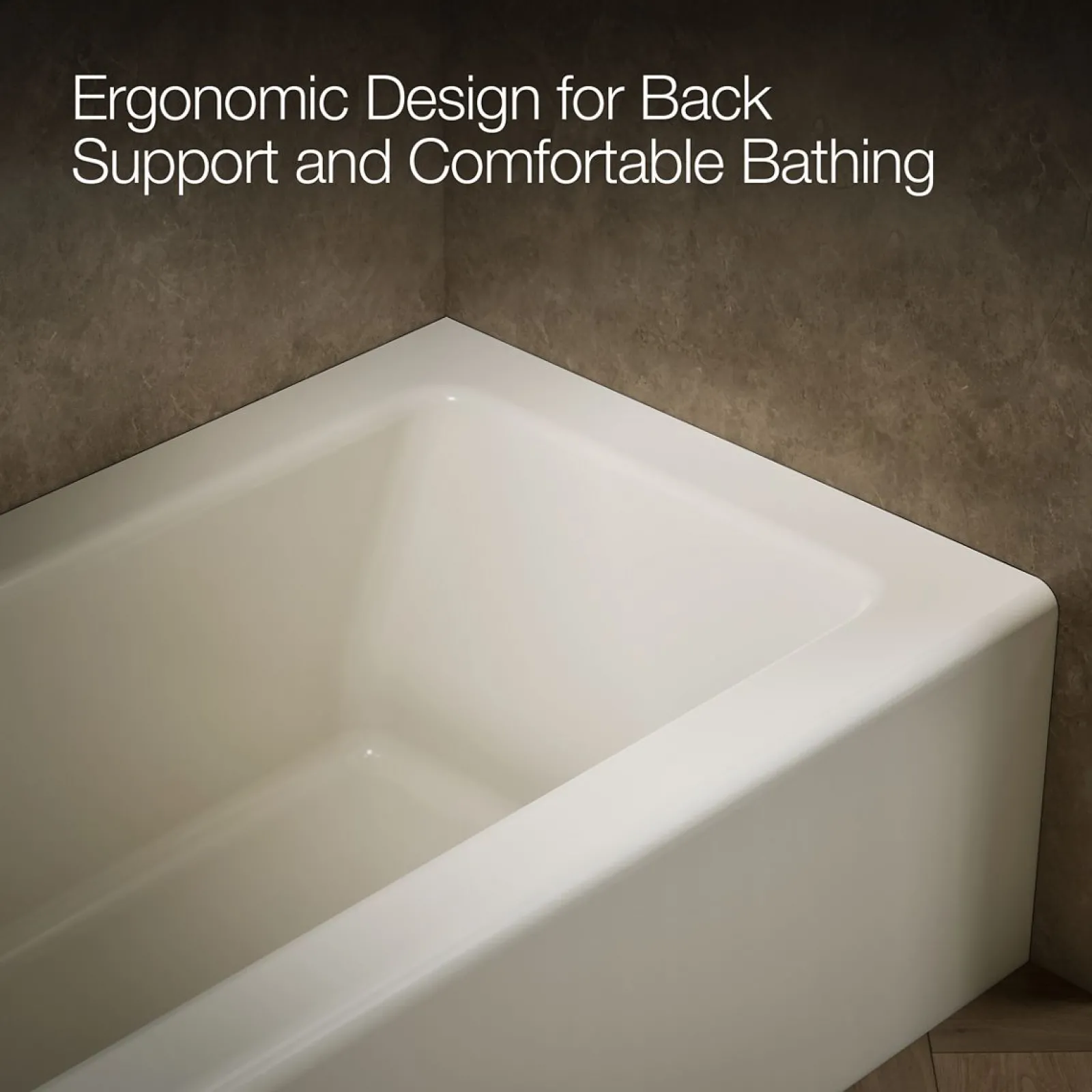 66" x 32" alcove bath, left drain^Kohler