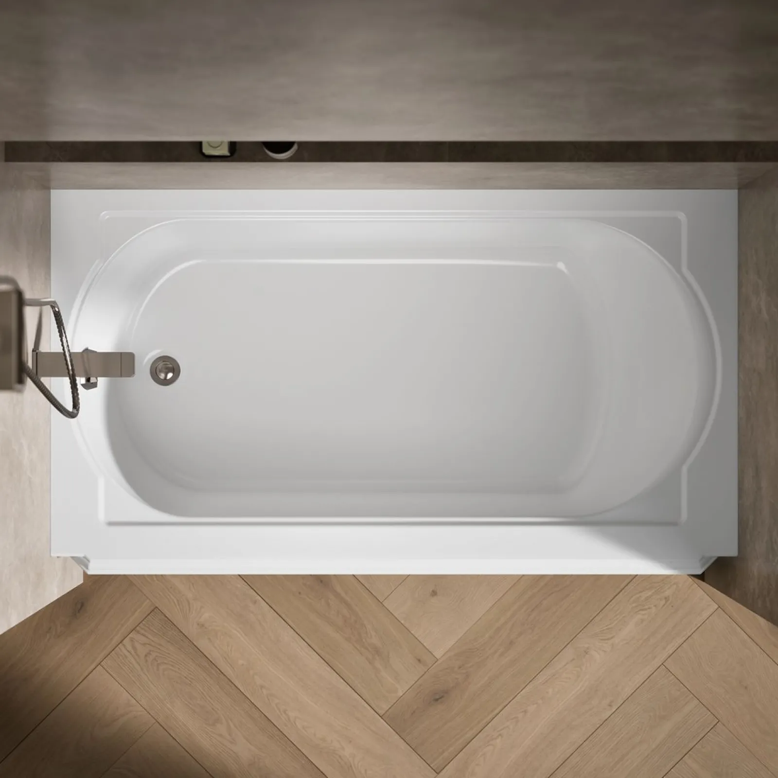 60" x 33-3/4" alcove bath, left drain^Kohler