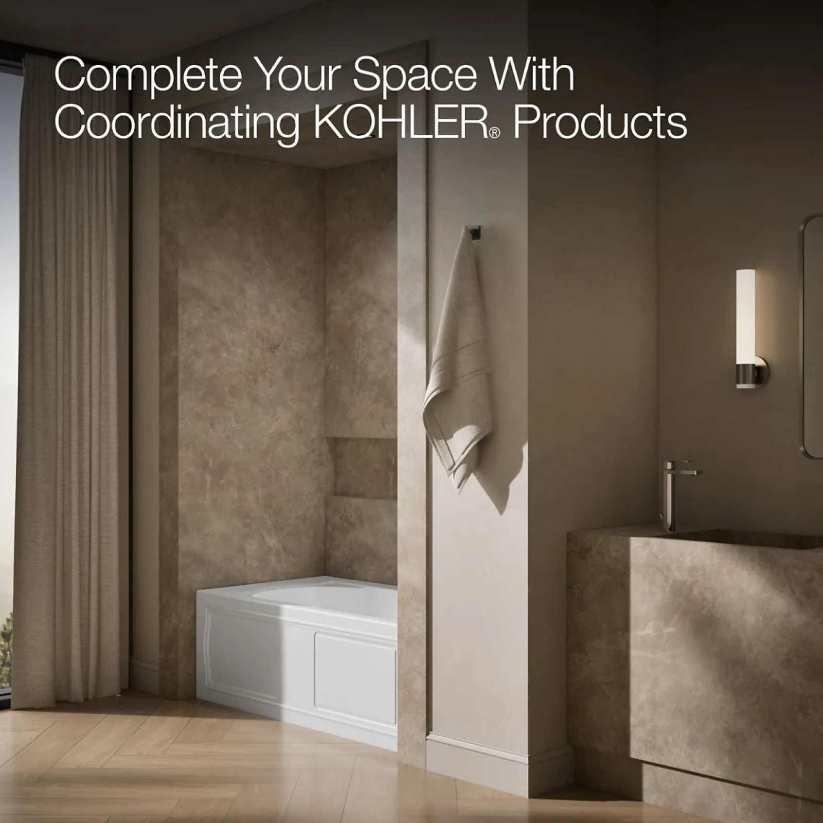 60" x 32" alcove bath, right drain^Kohler New