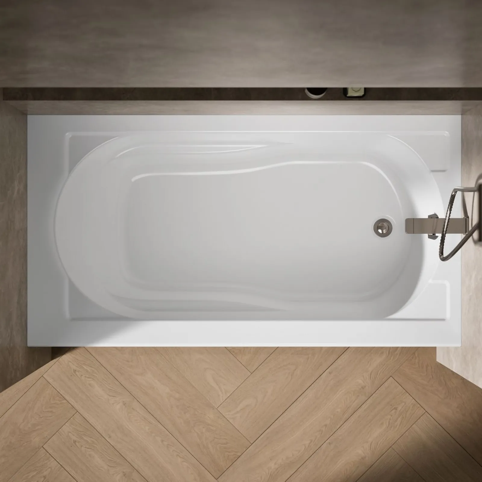 60" x 32" alcove bath, right drain^Kohler New