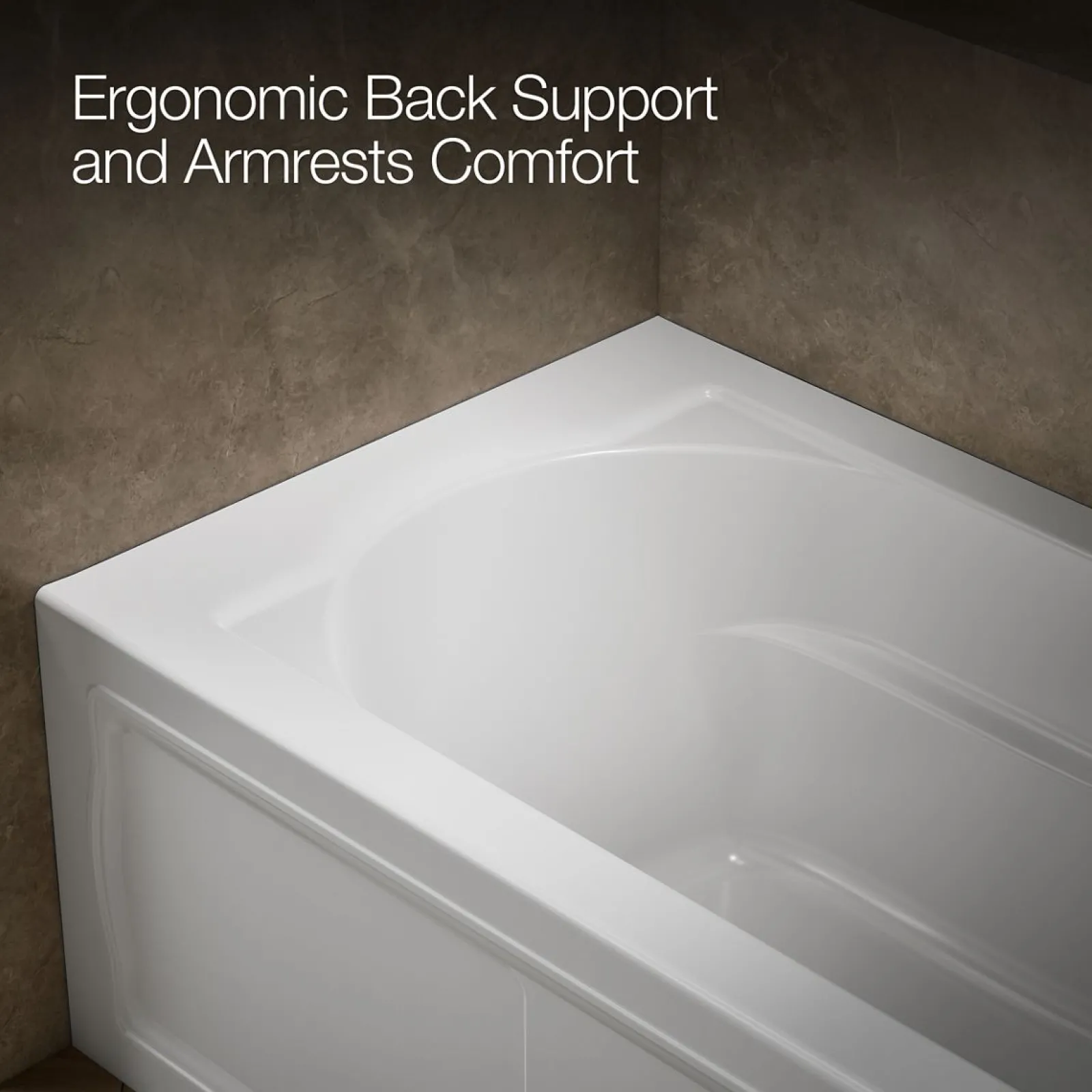 60" x 32" alcove bath, right drain^Kohler New