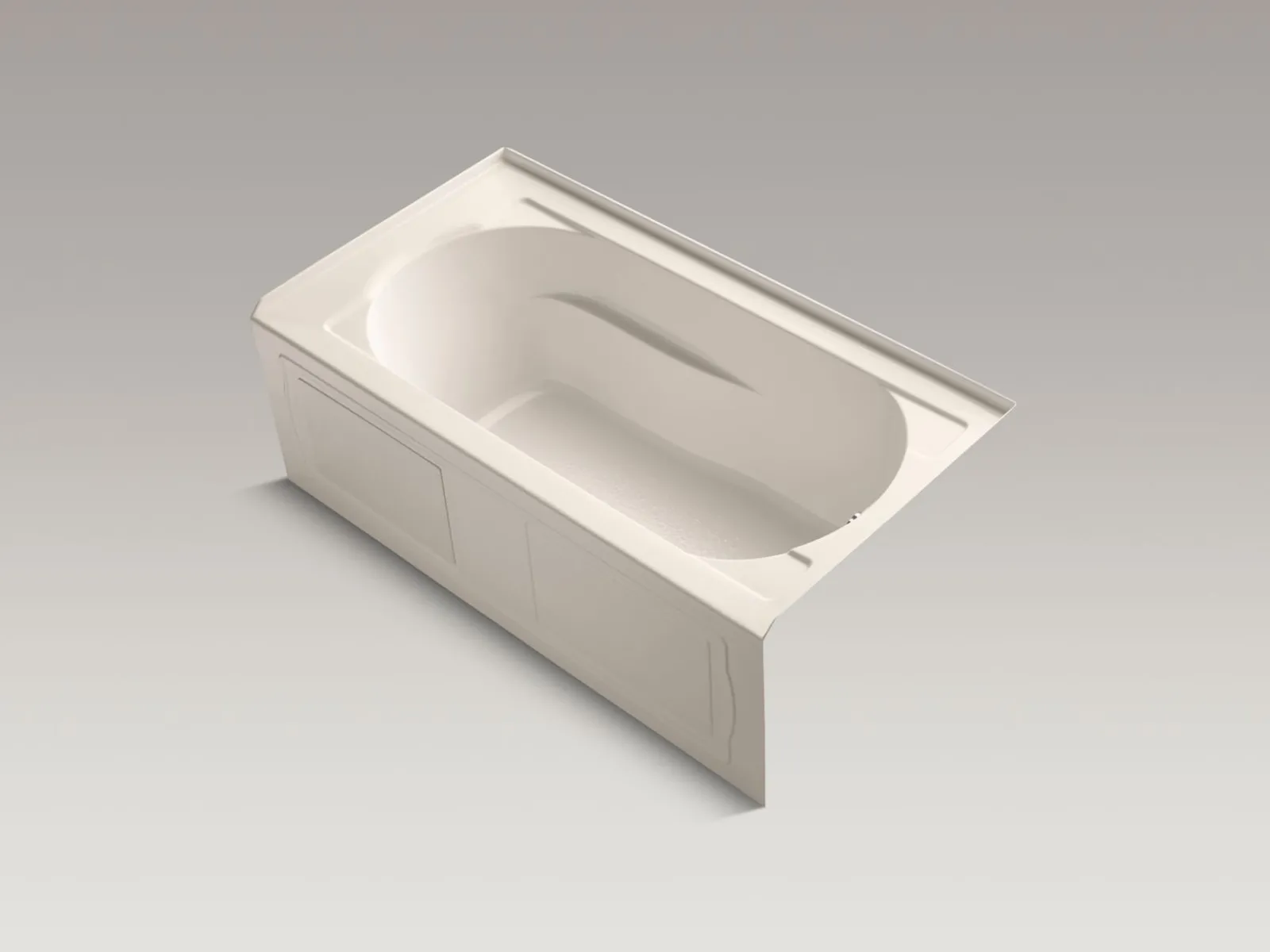 60" x 32" alcove bath, right drain^Kohler New