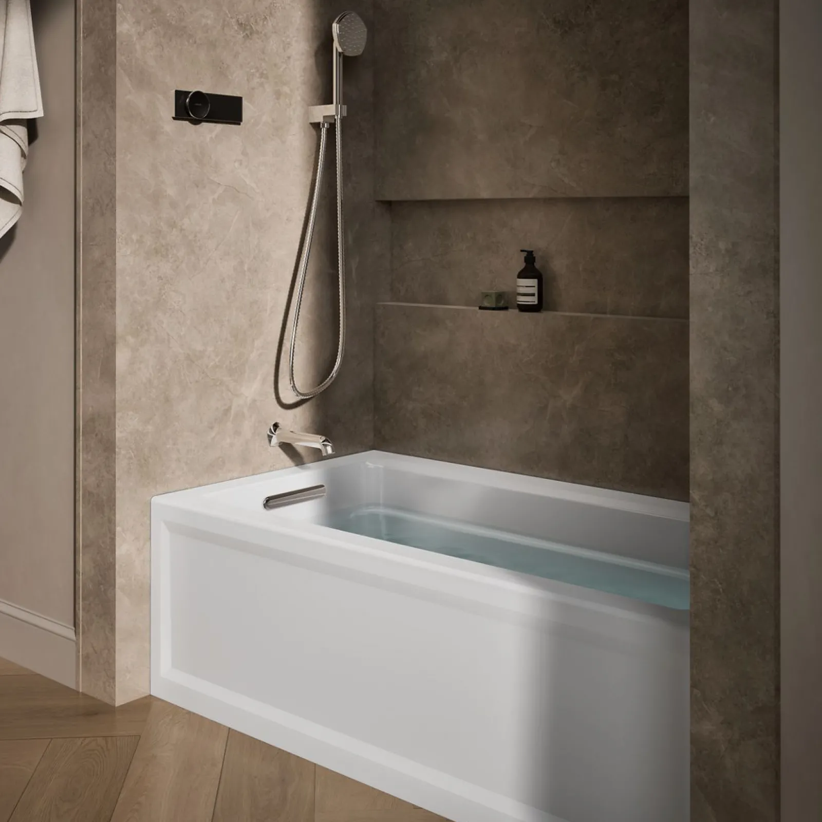60" x 32" alcove bath with Bask® heated surface, left drain^Kohler Clearance