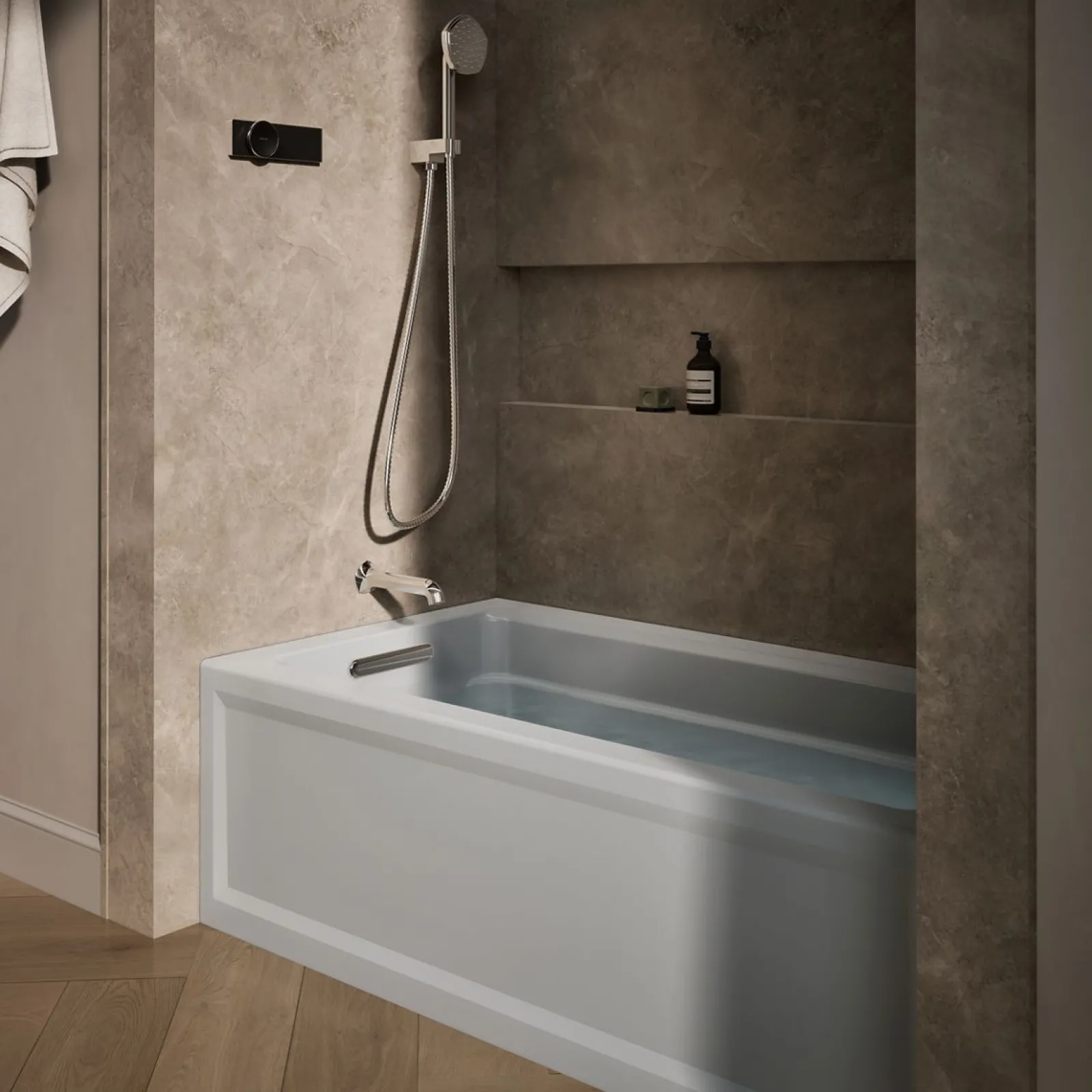60" x 32" alcove bath with Bask® heated surface, left drain^Kohler Clearance