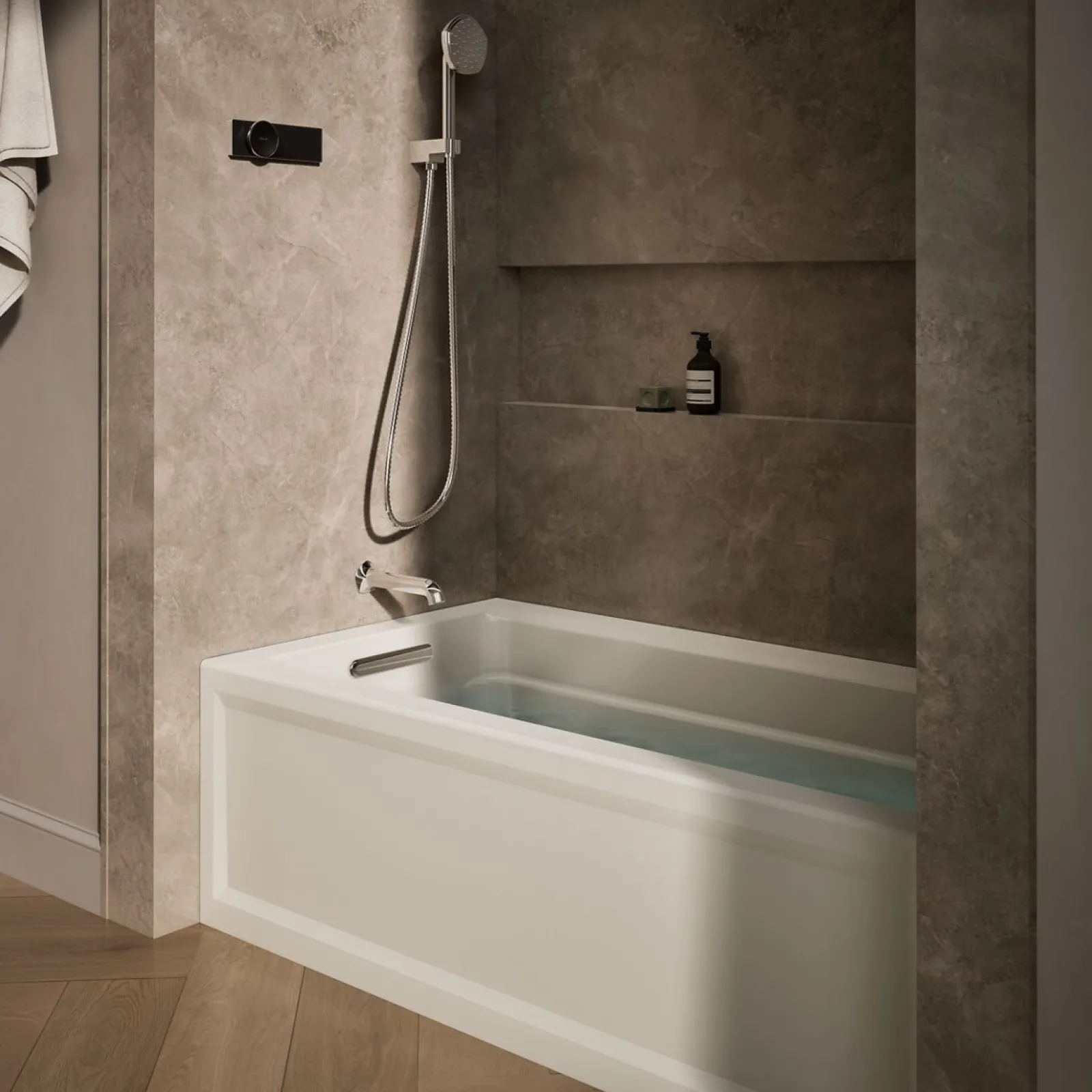 60" x 32" alcove bath with Bask® heated surface, left drain^Kohler Clearance