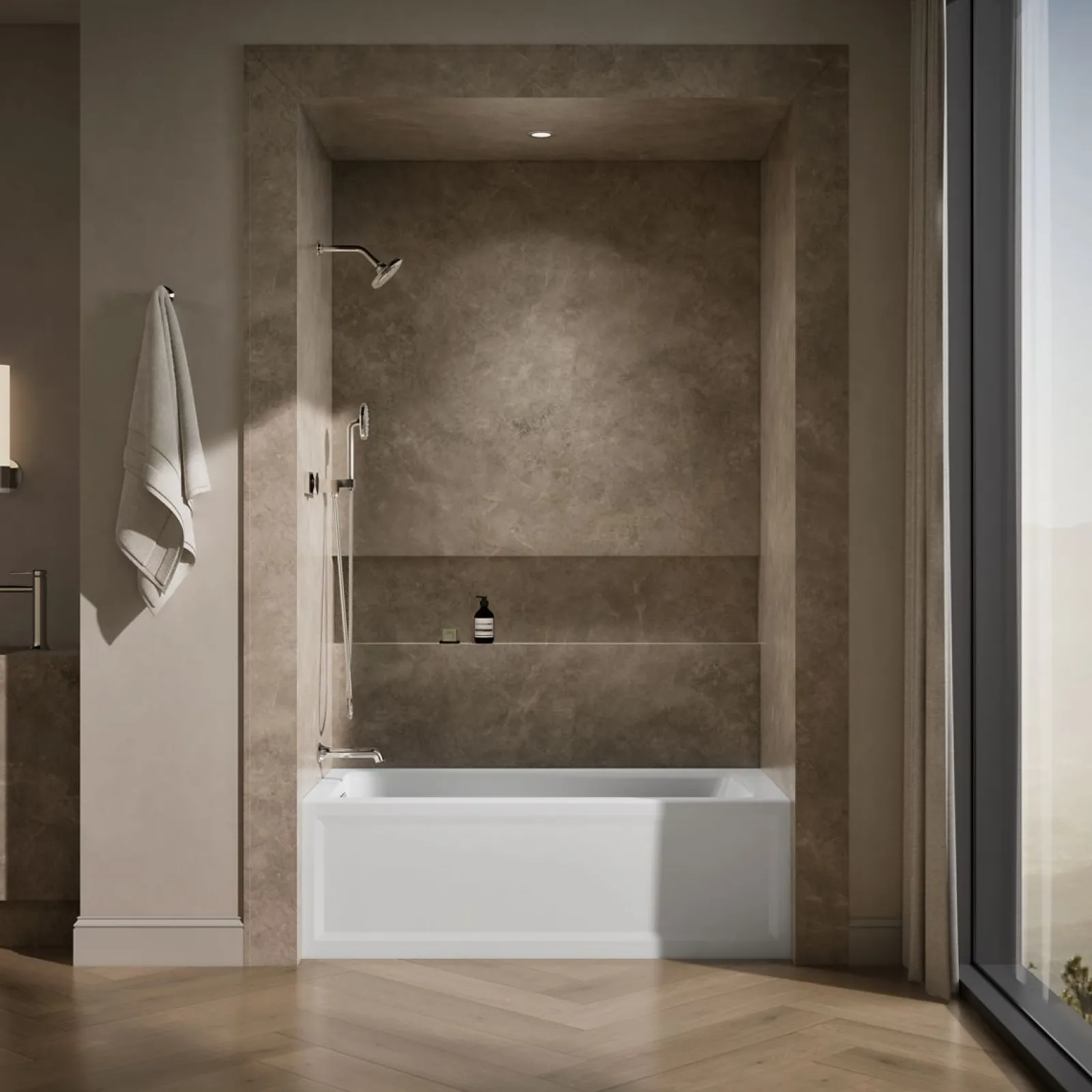 60" x 32" alcove bath with Bask® heated surface, left drain^Kohler Clearance