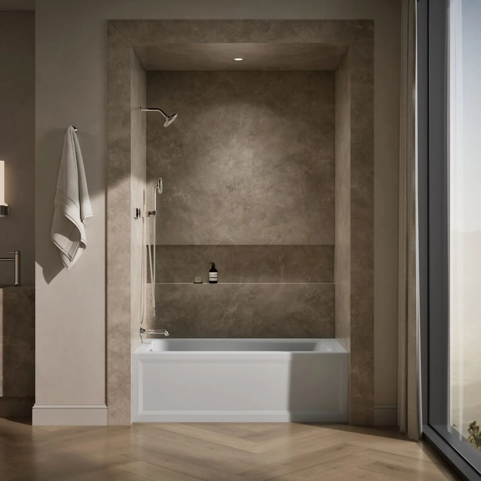 60" x 32" alcove bath with Bask® heated surface, left drain^Kohler Clearance