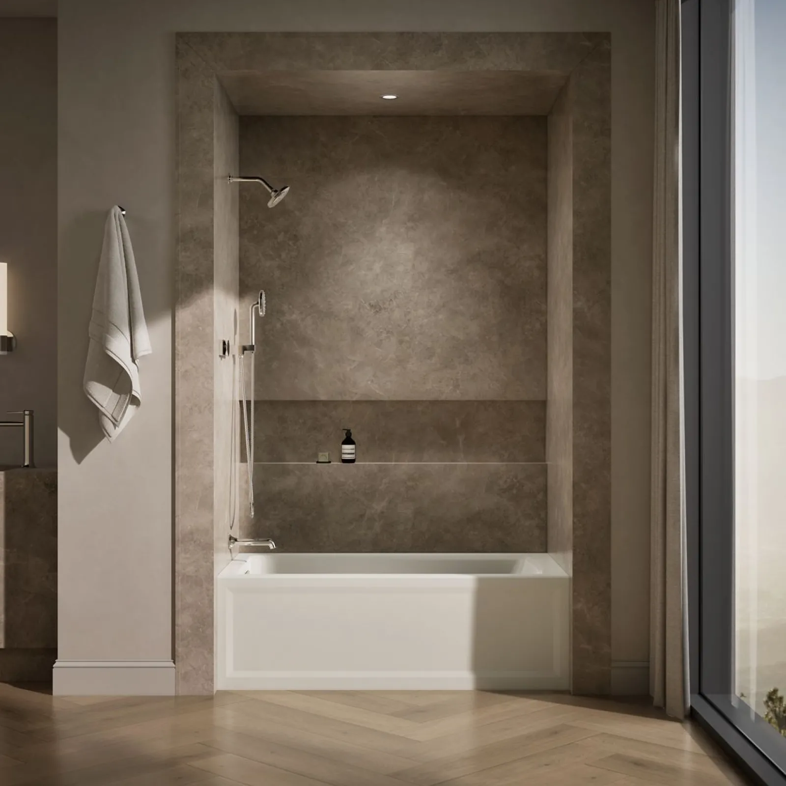 60" x 32" alcove bath with Bask® heated surface, left drain^Kohler Clearance