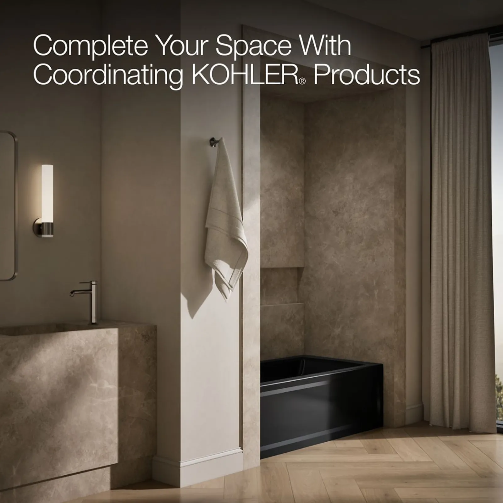 60" x 32" alcove bath with Bask® heated surface, left drain^Kohler Clearance