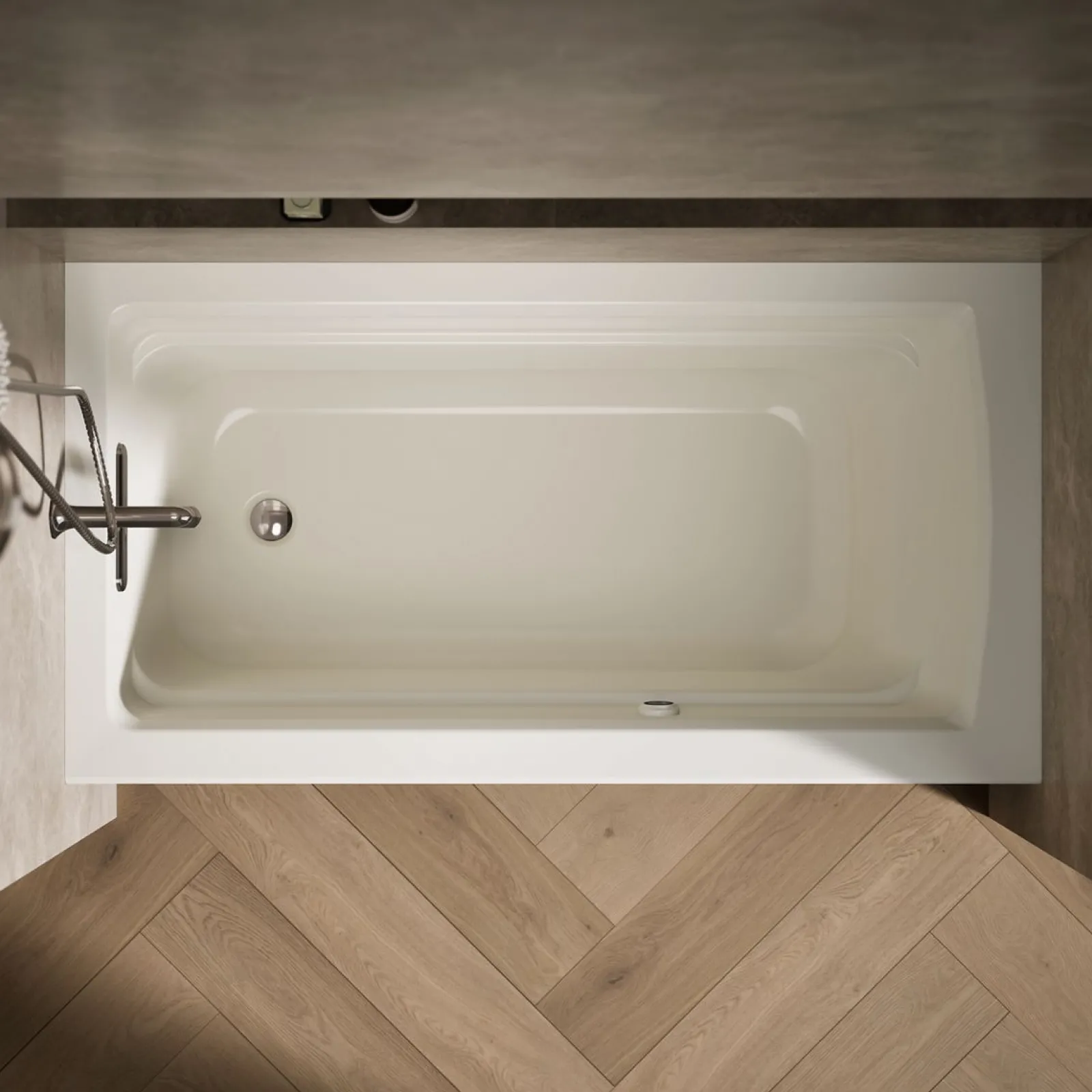 60" x 32" alcove bath with Bask® heated surface, left drain^Kohler Clearance