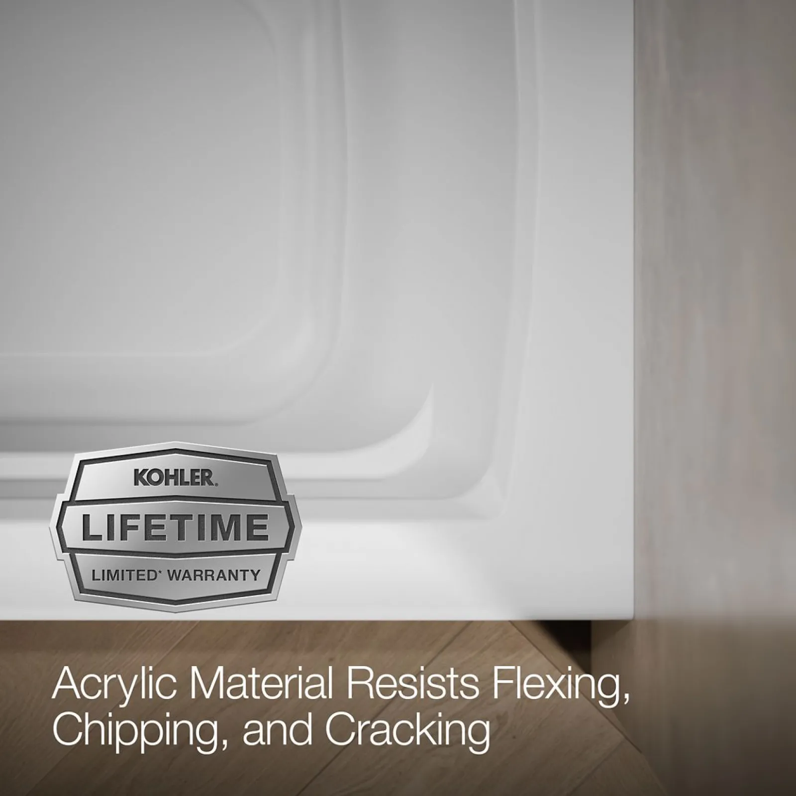 60" x 32" alcove bath with Bask® heated surface, left drain^Kohler Clearance