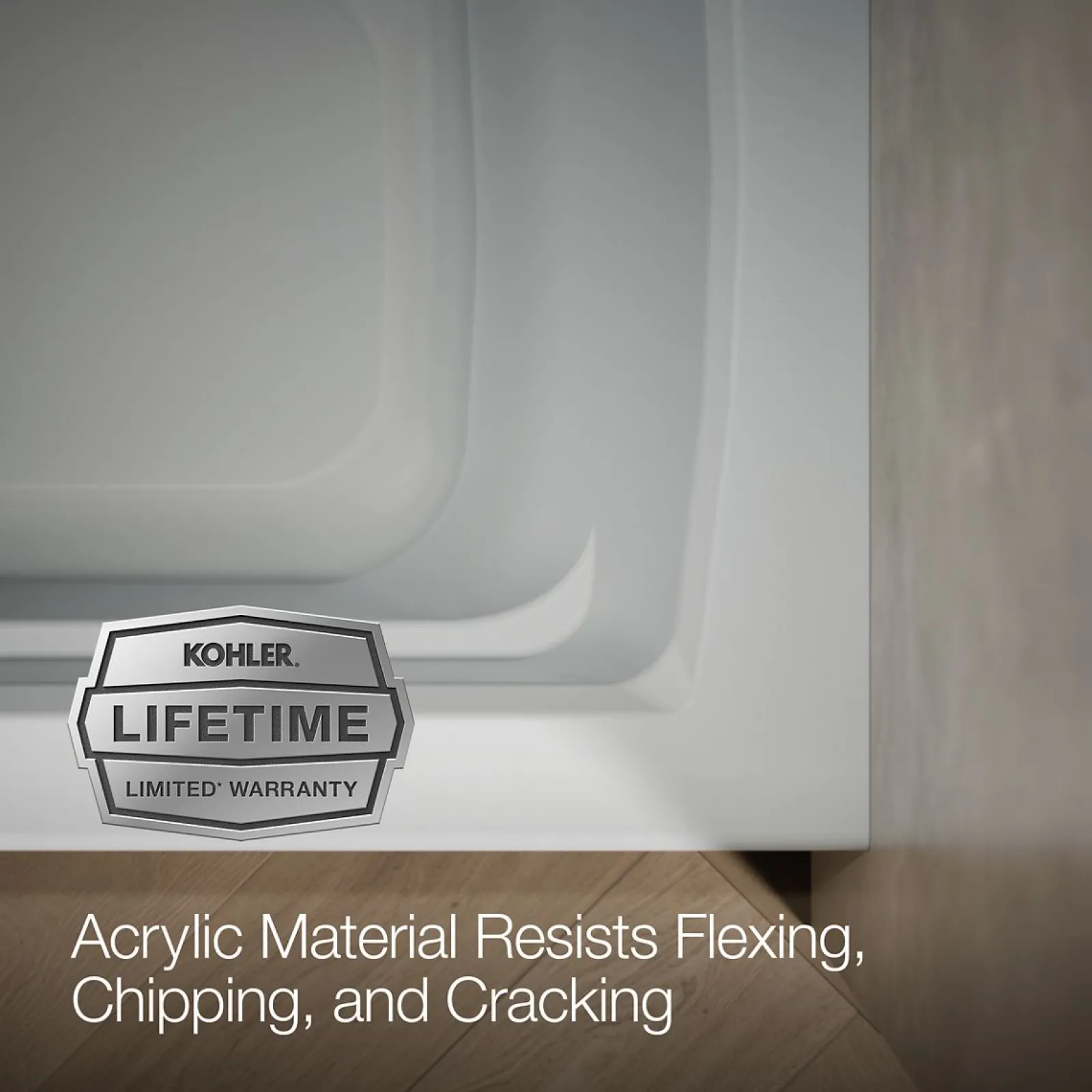 60" x 32" alcove bath with Bask® heated surface, left drain^Kohler Clearance