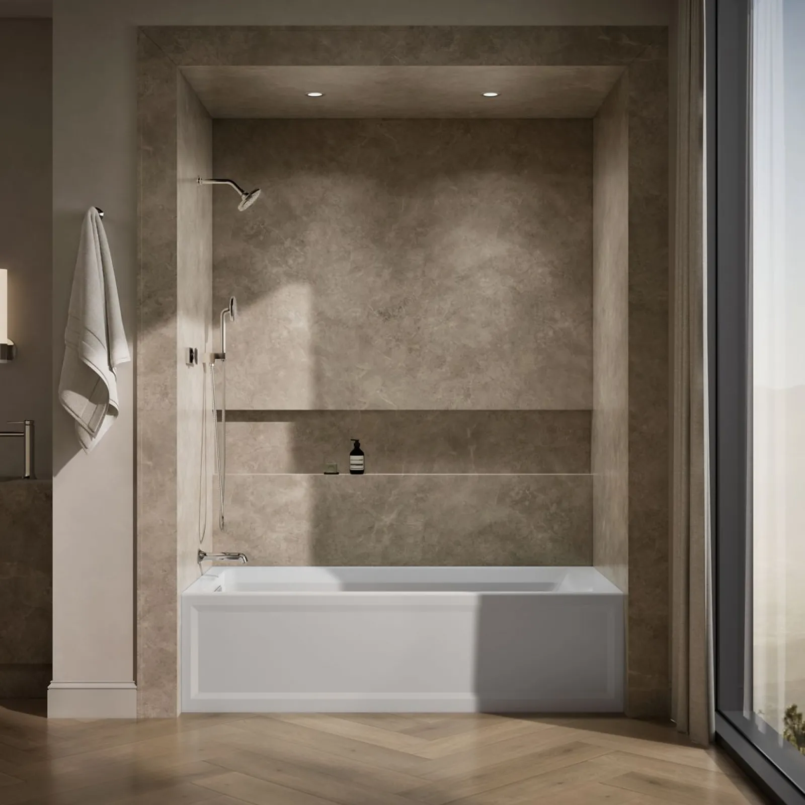 72" x 36" alcove bath with Bask® heated surface, left drain^Kohler Discount