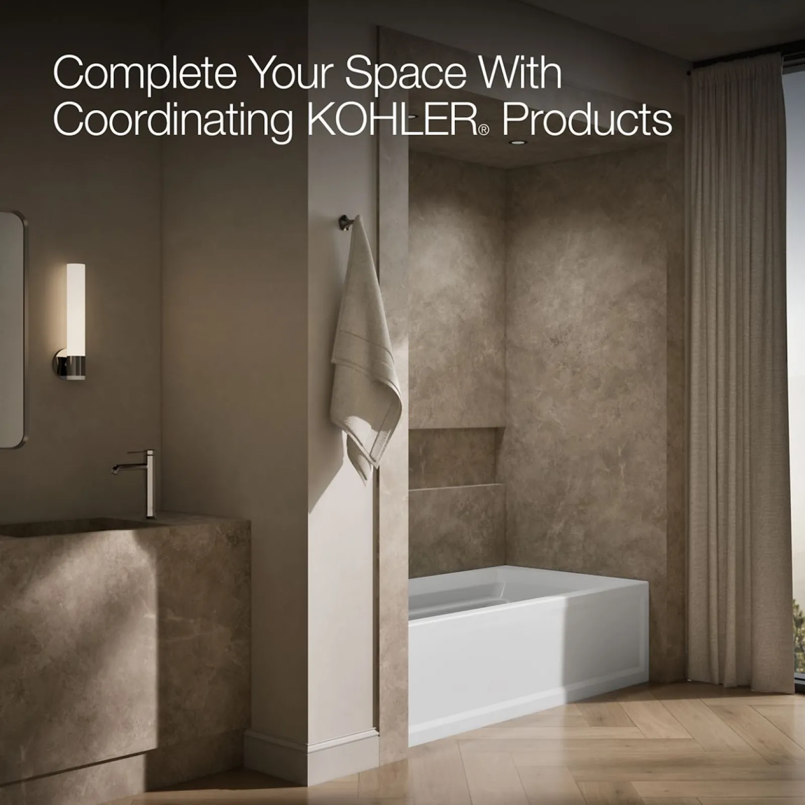 72" x 36" alcove bath with Bask® heated surface, left drain^Kohler Discount