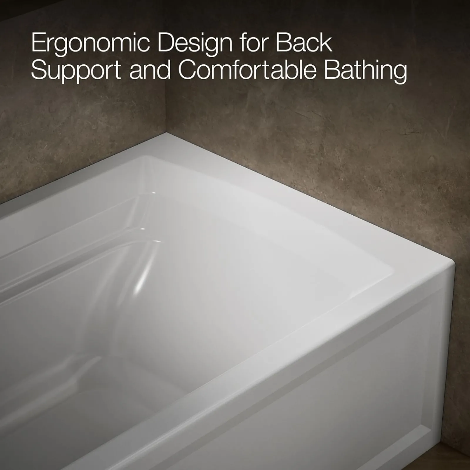 72" x 36" alcove bath with Bask® heated surface, left drain^Kohler Discount