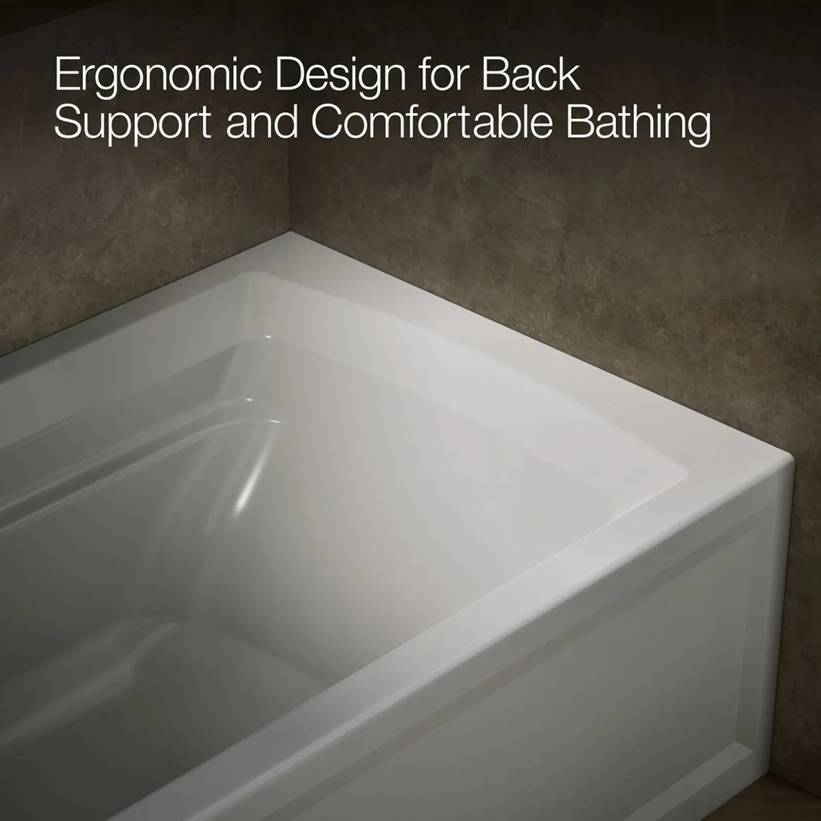 72" x 36" alcove bath with Bask® heated surface, left drain^Kohler Discount