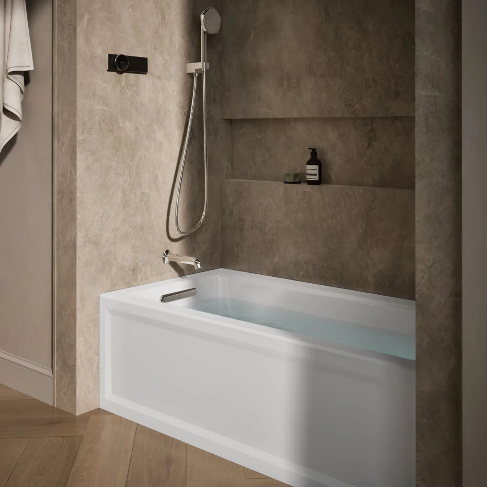 60" x 30" alcove bath with Bask® heated surface, alcove left drain^Kohler New