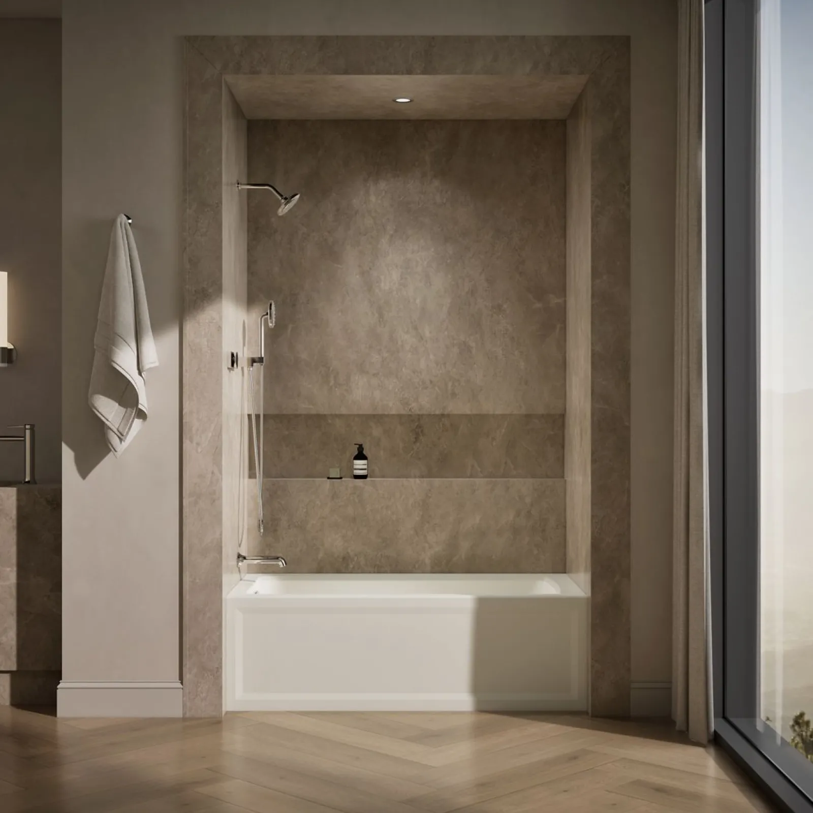 60" x 30" alcove bath with Bask® heated surface, alcove left drain^Kohler New