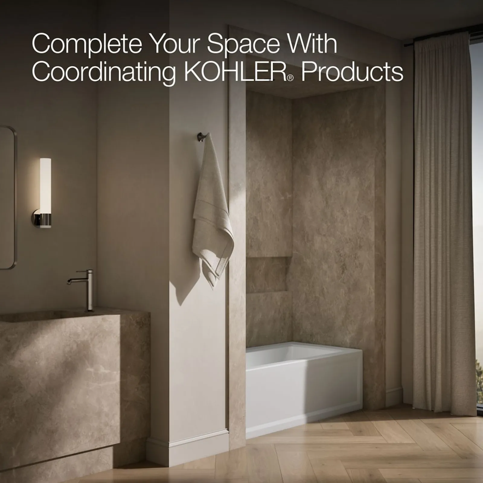 60" x 30" alcove bath with Bask® heated surface, alcove left drain^Kohler New