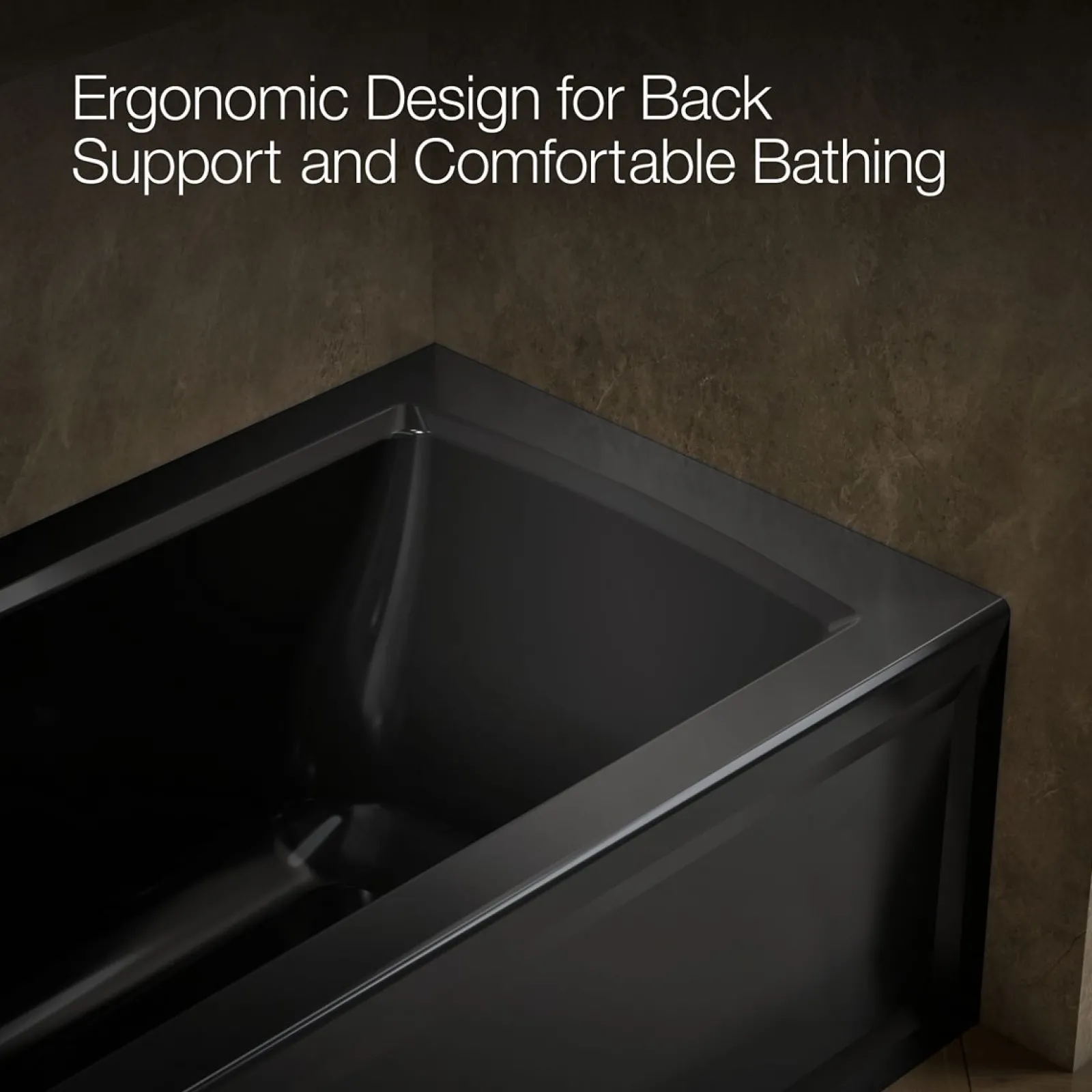 60" x 30" alcove bath with Bask® heated surface, alcove left drain^Kohler New